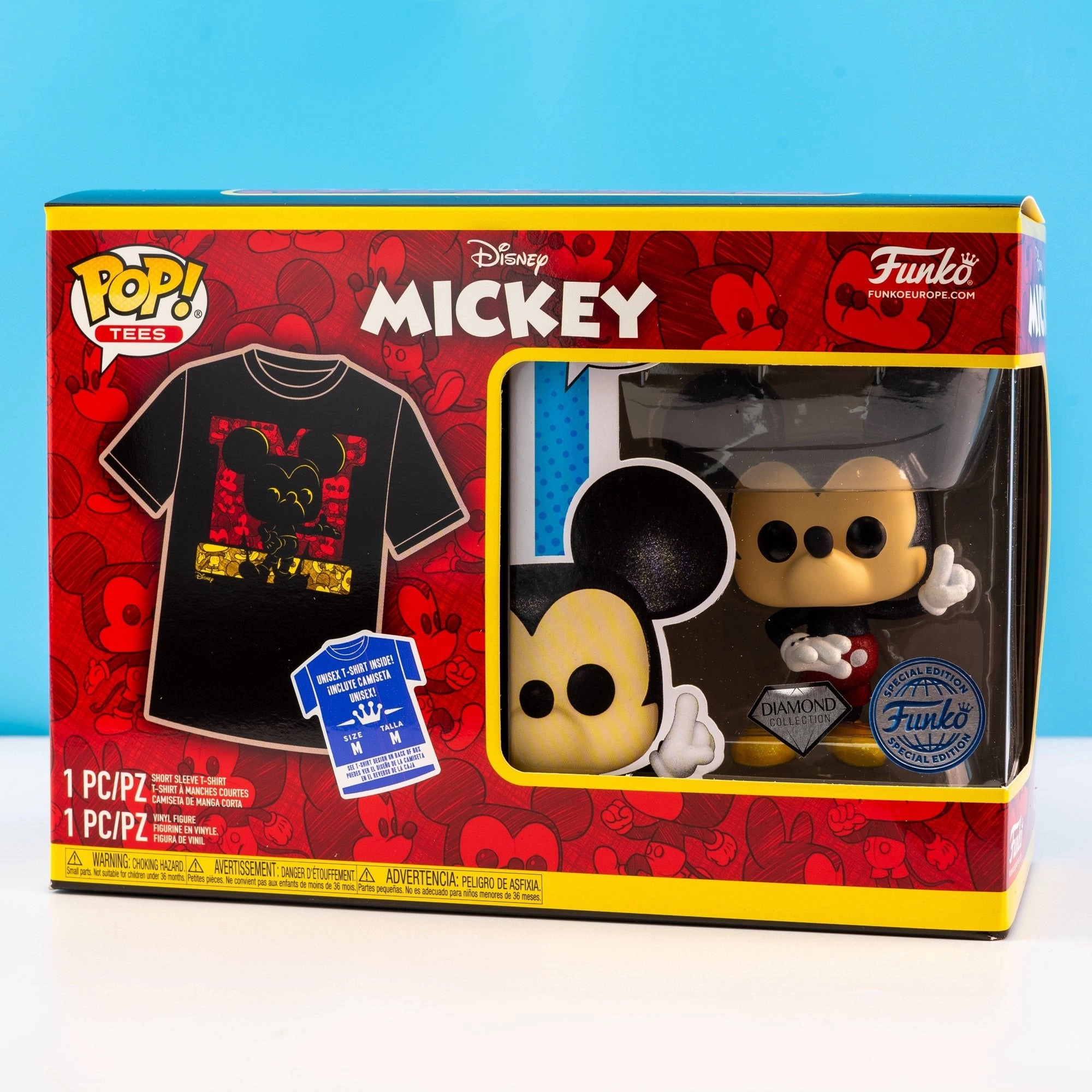 Disney Mickey Mouse DGLT Pop! Vinyl and Tee Set