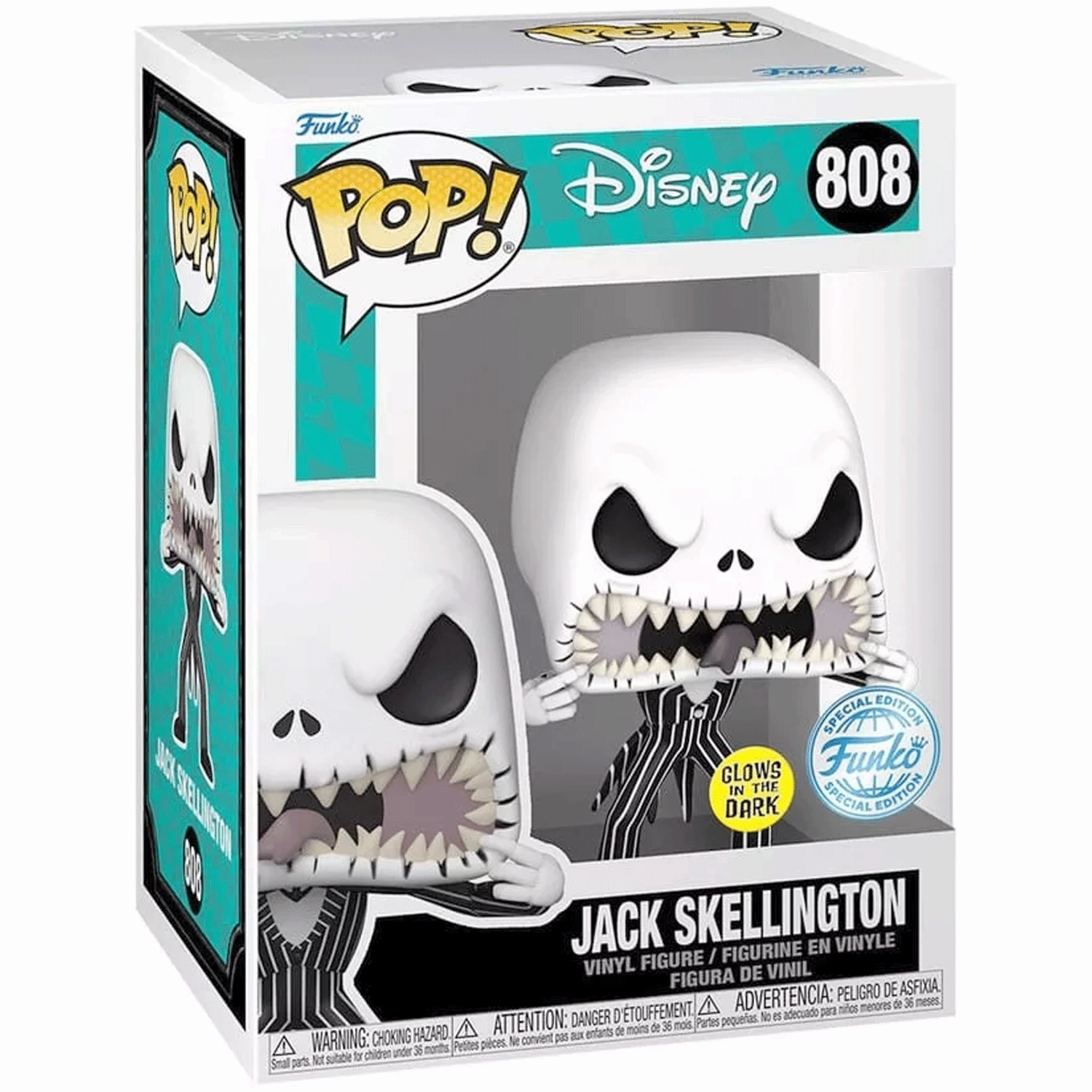 Disney Nightmare Before Christmas Jack Skellington Pop! Vinyl and Tee Set