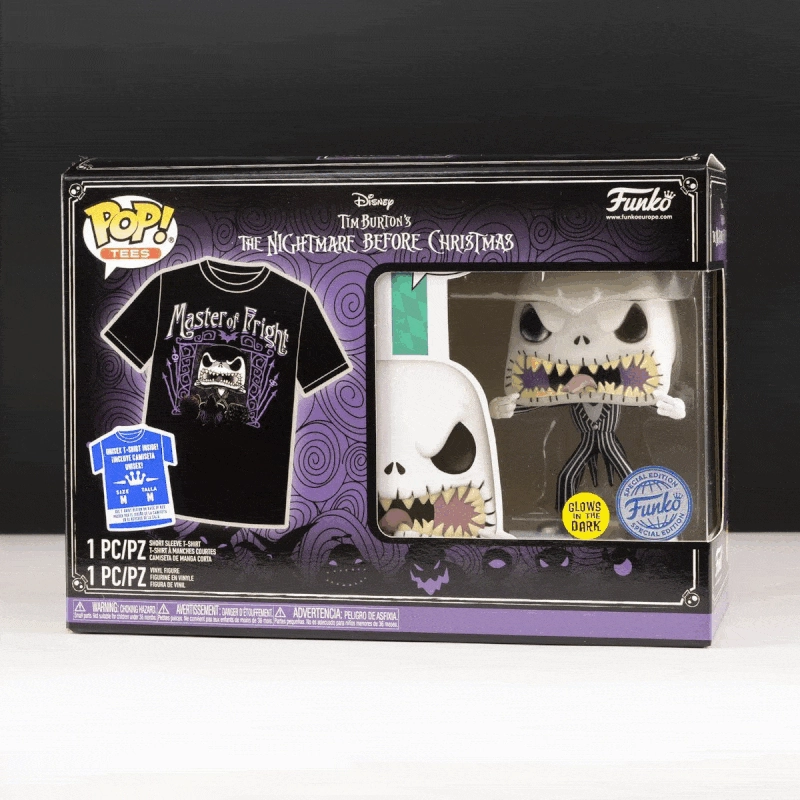 Disney Nightmare Before Christmas Jack Skellington Pop! Vinyl and Tee Set