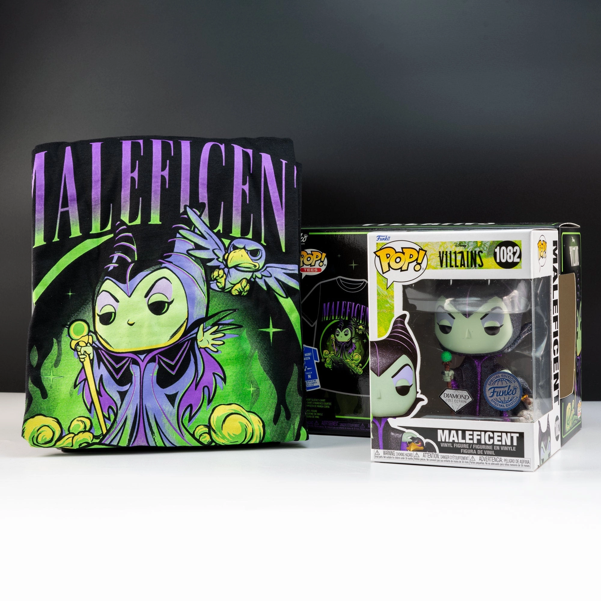 Disney Villains Sleeping Beauty Maleficent Pop! Vinyl and Tee Set