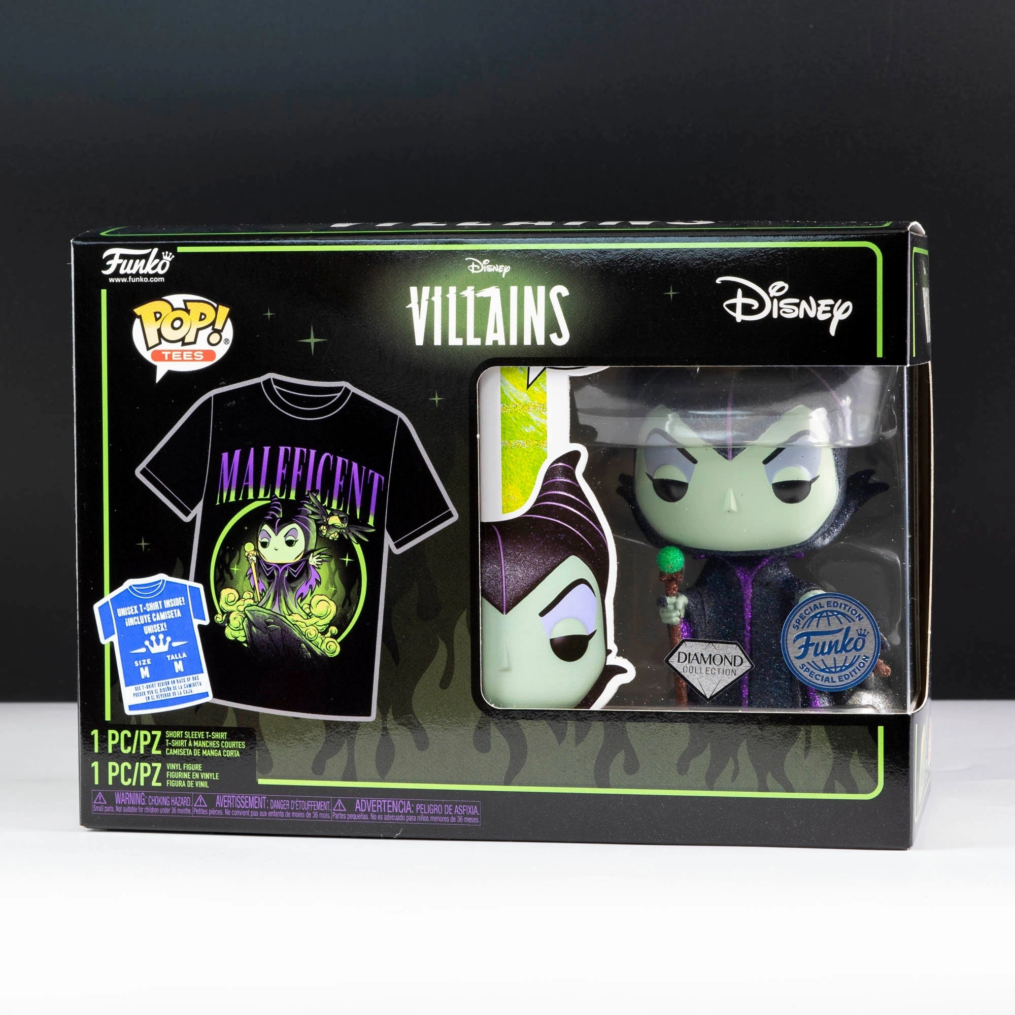Disney Villains Sleeping Beauty Maleficent Pop! Vinyl and Tee Set