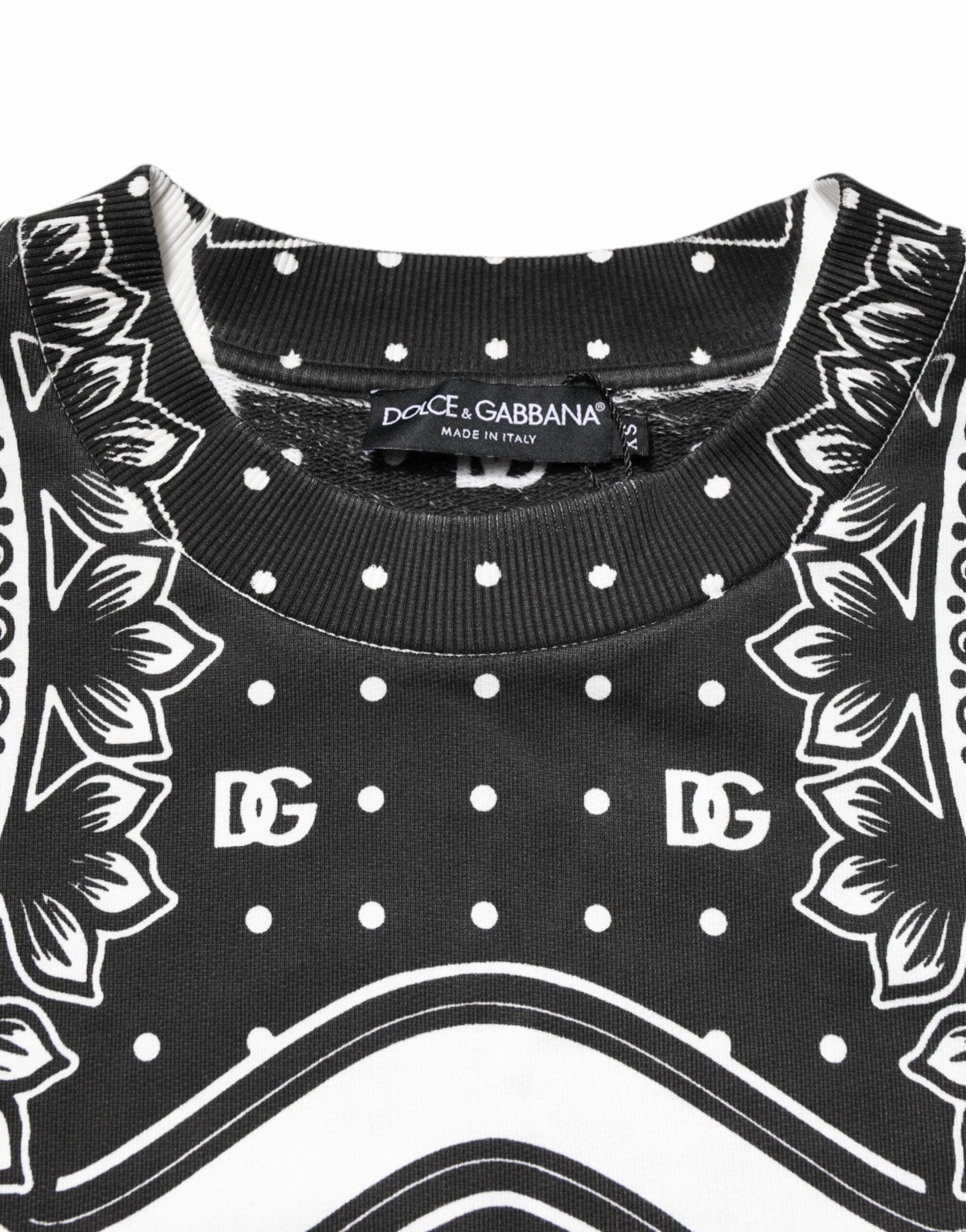 Dolce & Gabbana  Bandana Cotton Men Sweatshirt Men's Sweater