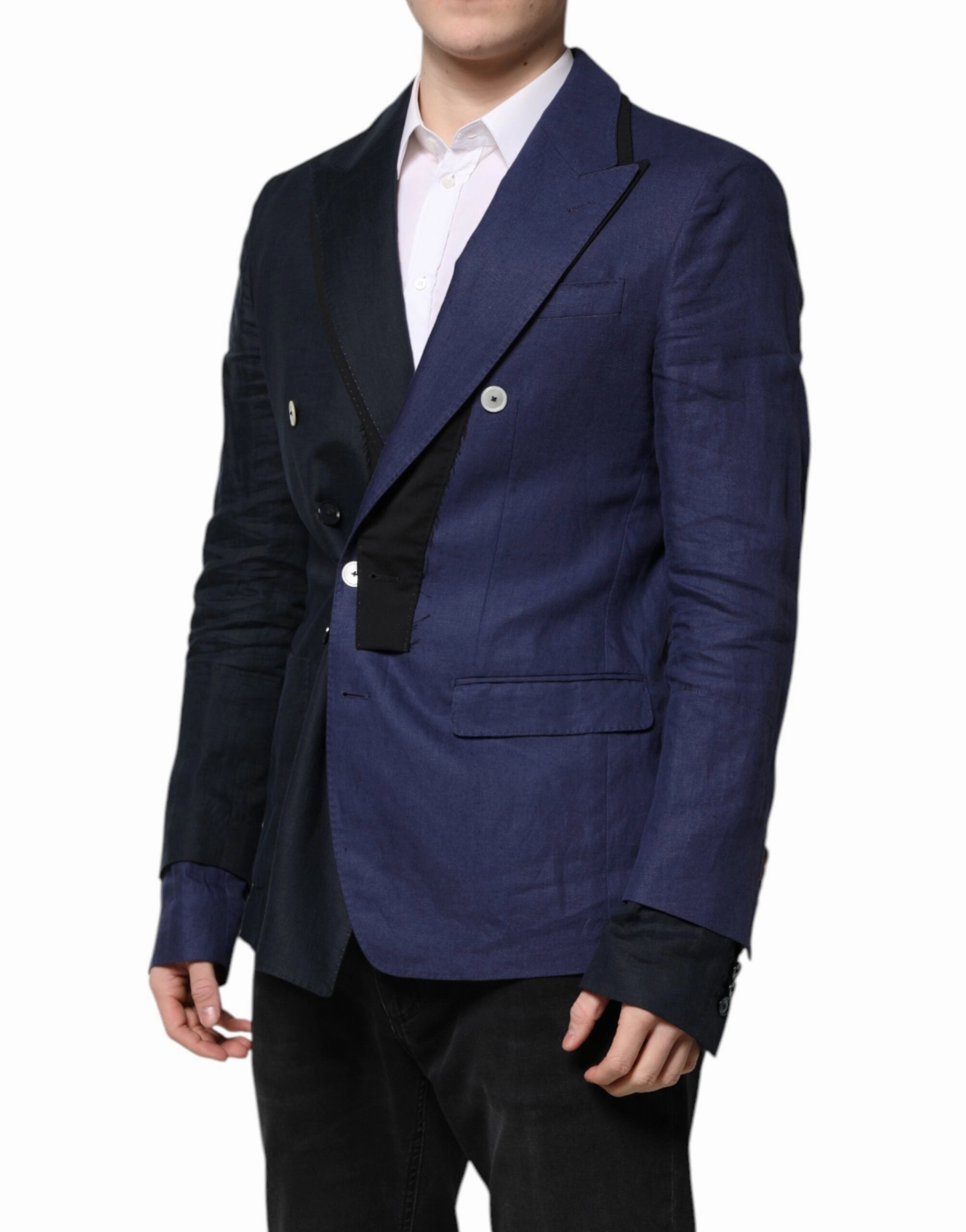 Dolce & Gabbana blue Double Breasted Suit Coat Men's Blazer