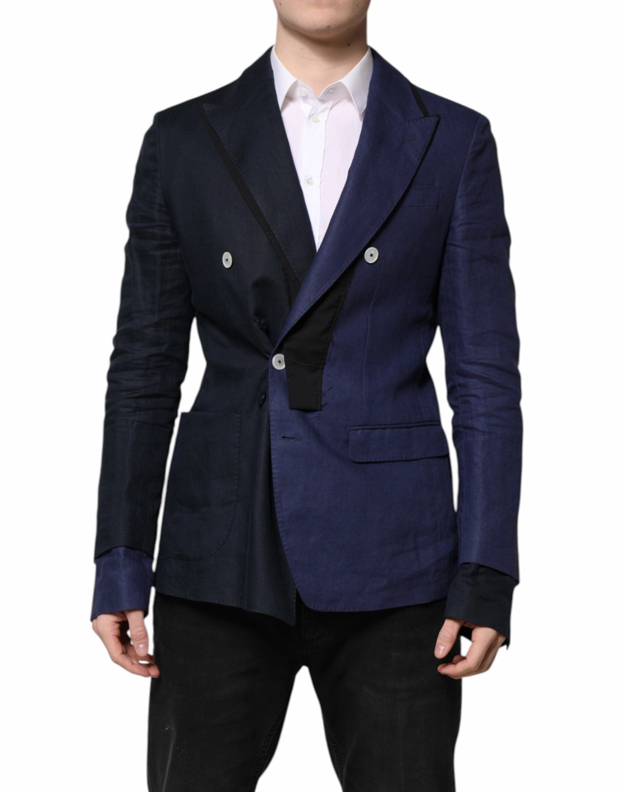 Dolce & Gabbana blue Double Breasted Suit Coat Men's Blazer