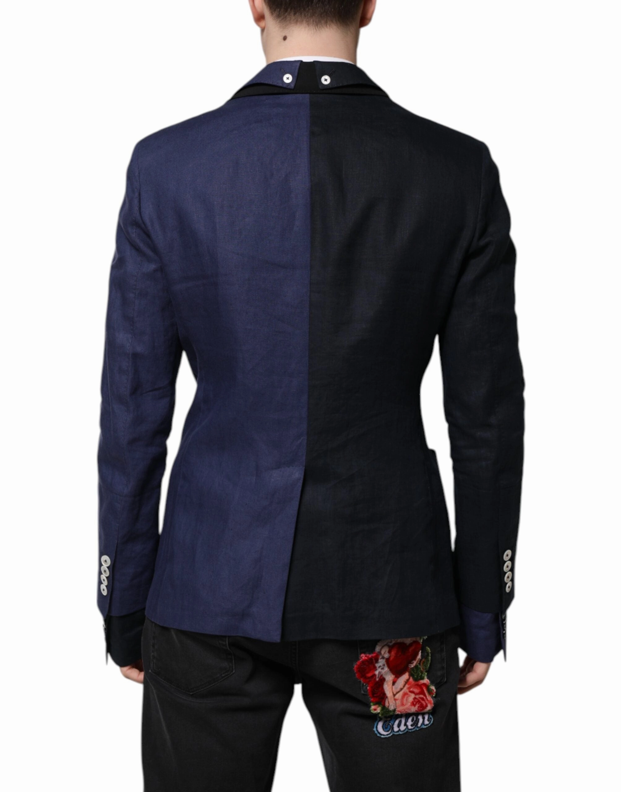 Dolce & Gabbana blue Double Breasted Suit Coat Men's Blazer