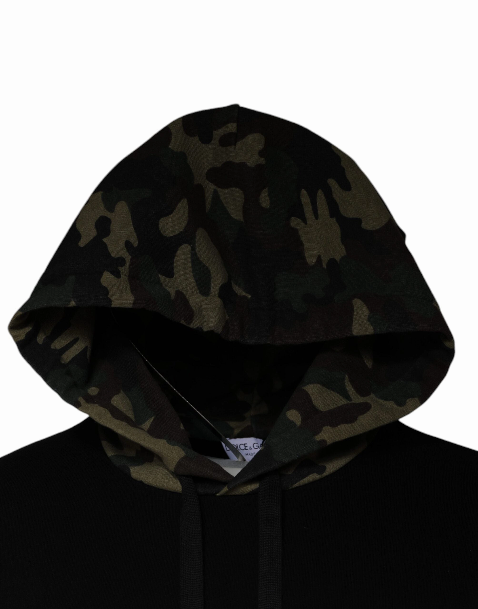 Dolce & Gabbana Camouflage Hooded Sweatshirt Men's Sweater