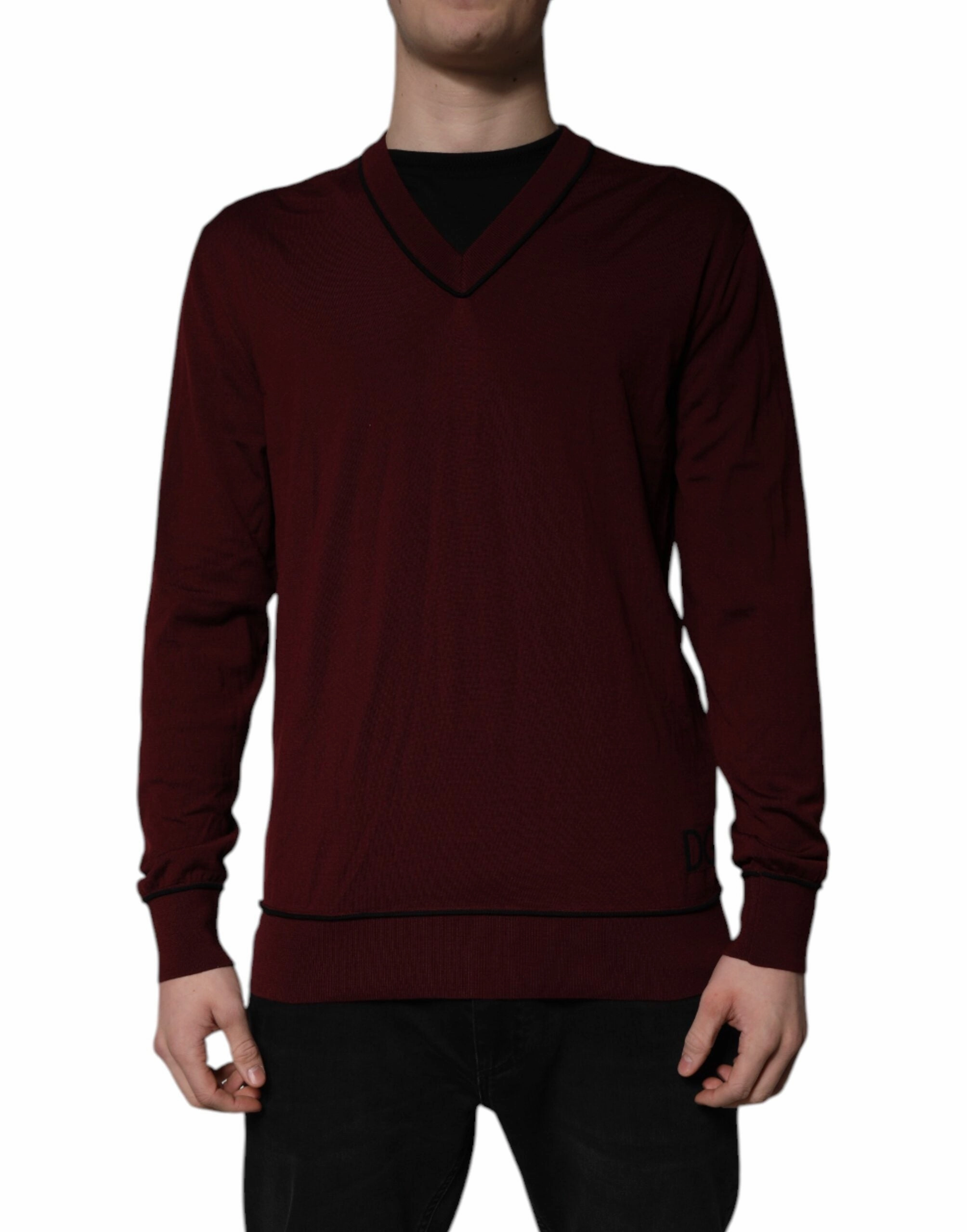 Dolce & Gabbana Cashmere V-neck Men Pullover Men's Sweater (Pre-Owned)