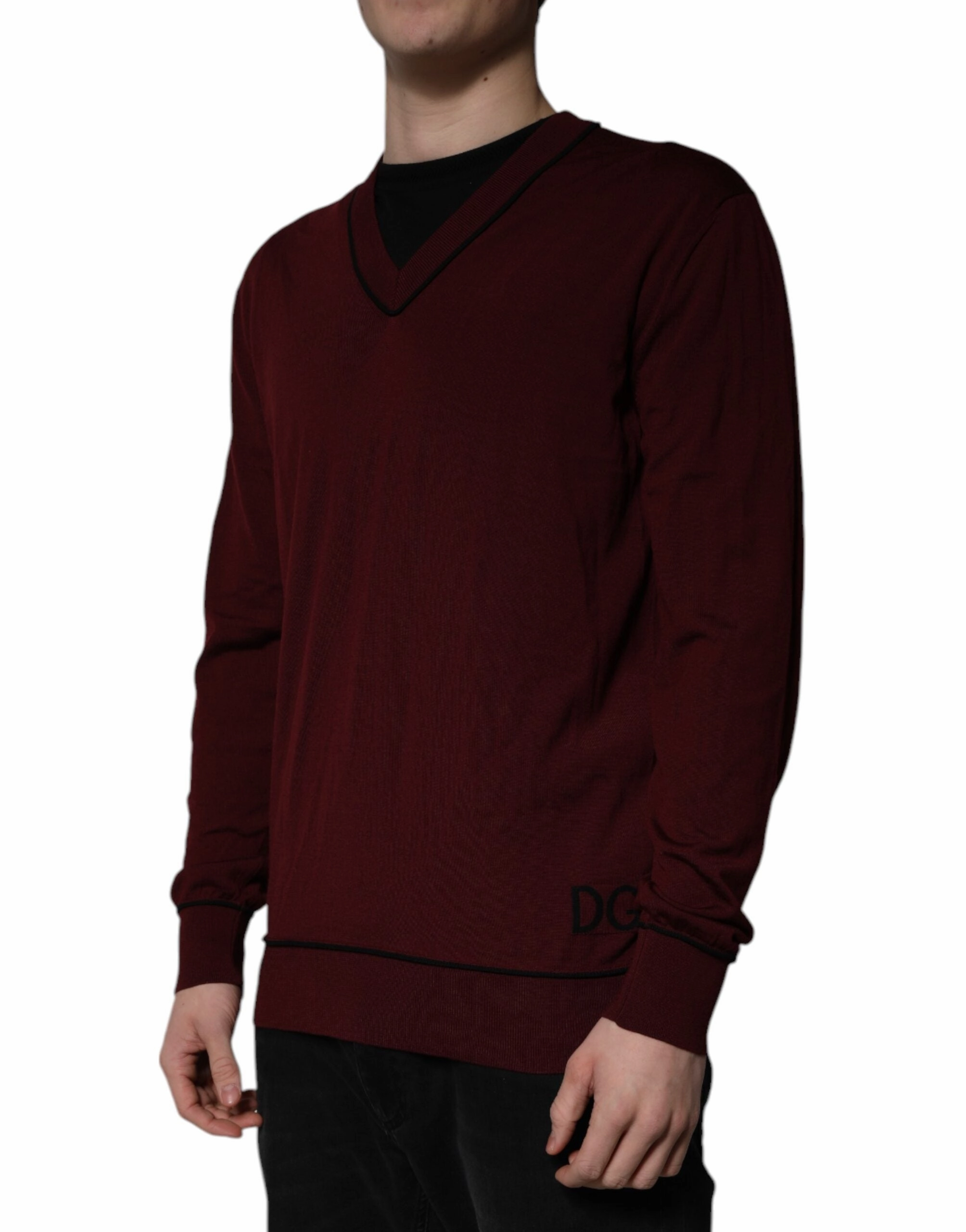 Dolce & Gabbana Cashmere V-neck Men Pullover Men's Sweater (Pre-Owned)