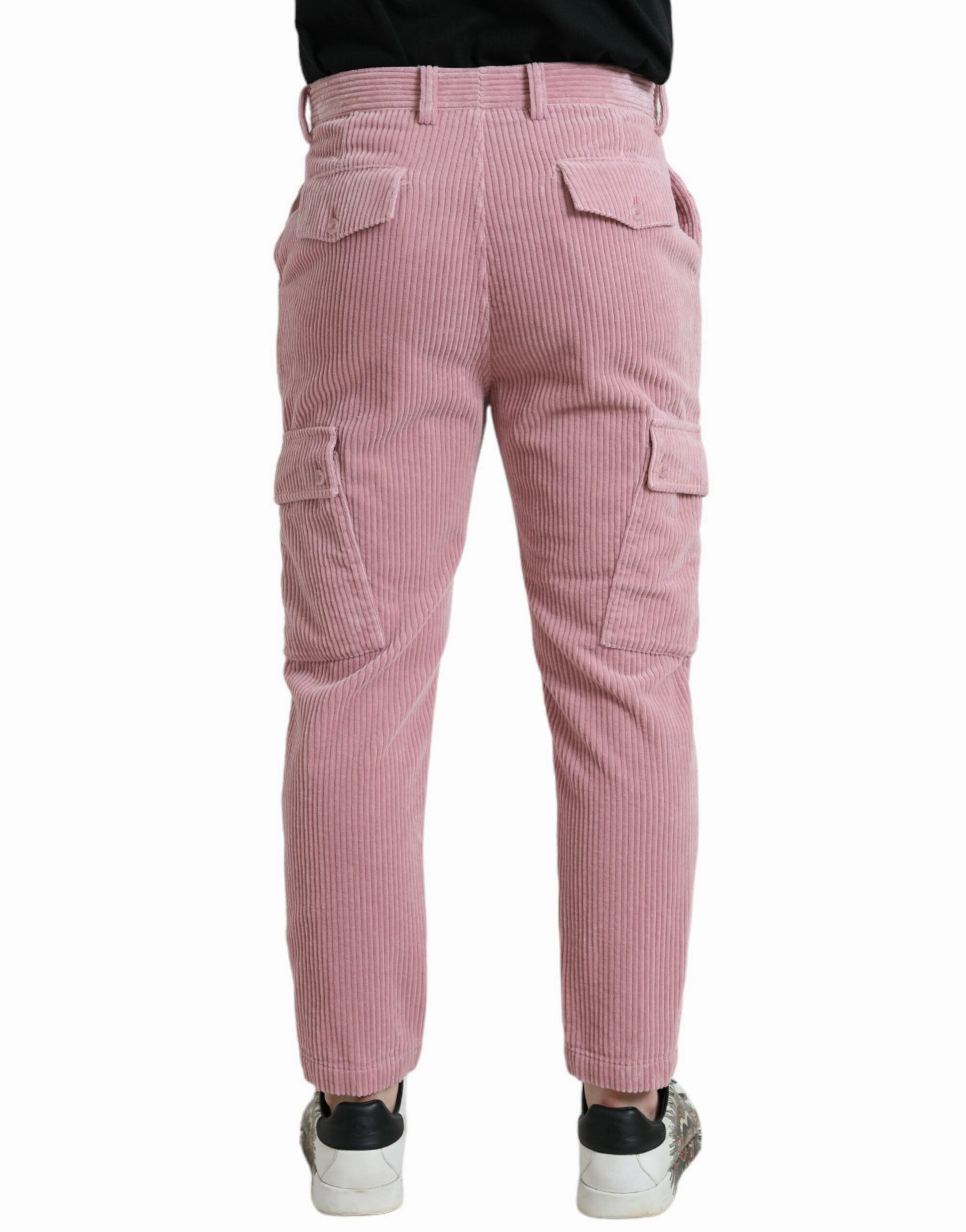 Dolce & Gabbana Corduroy Cotton Stretch Skinny Cargo Men's Jeans