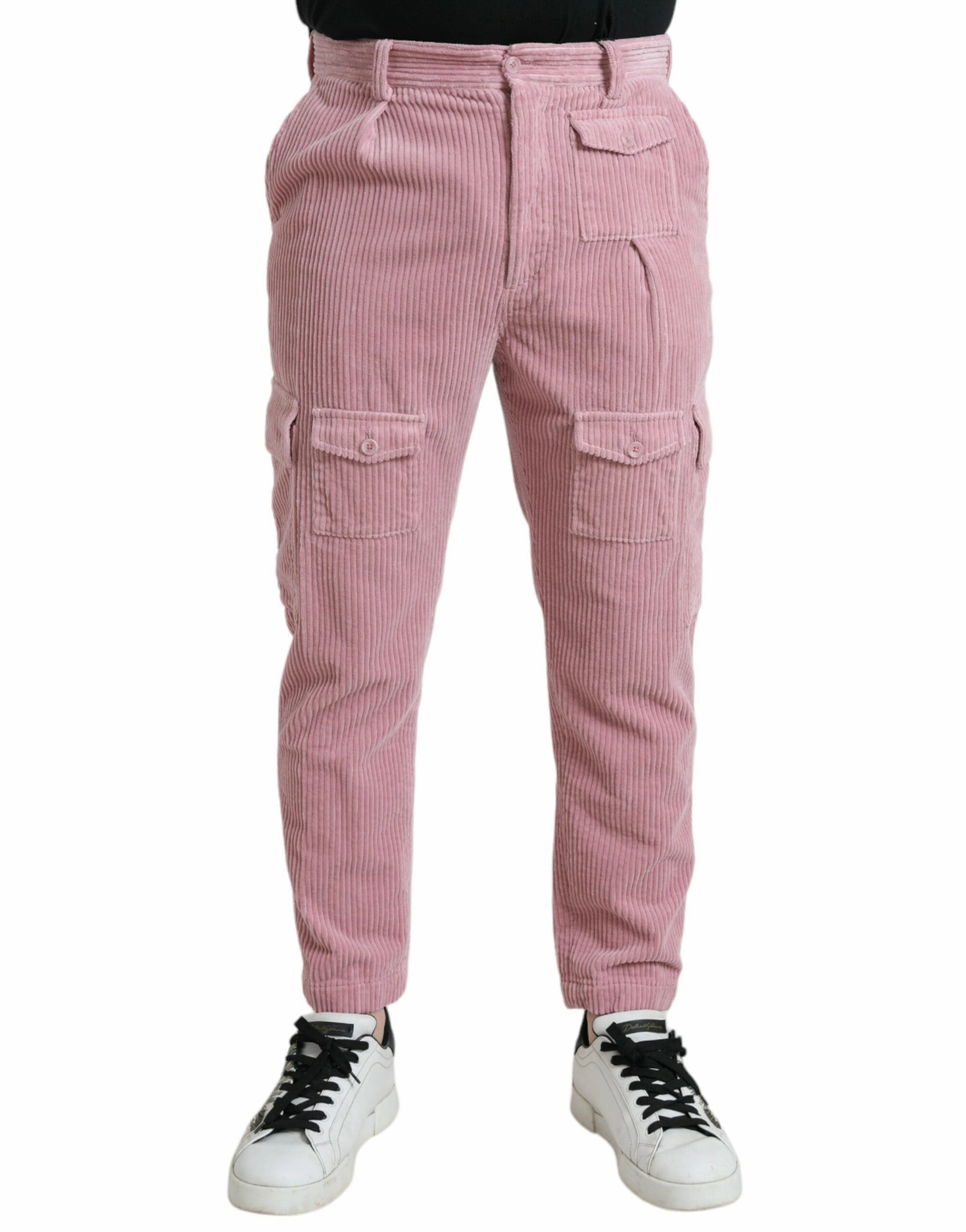 Dolce & Gabbana Corduroy Cotton Stretch Skinny Cargo Men's Jeans