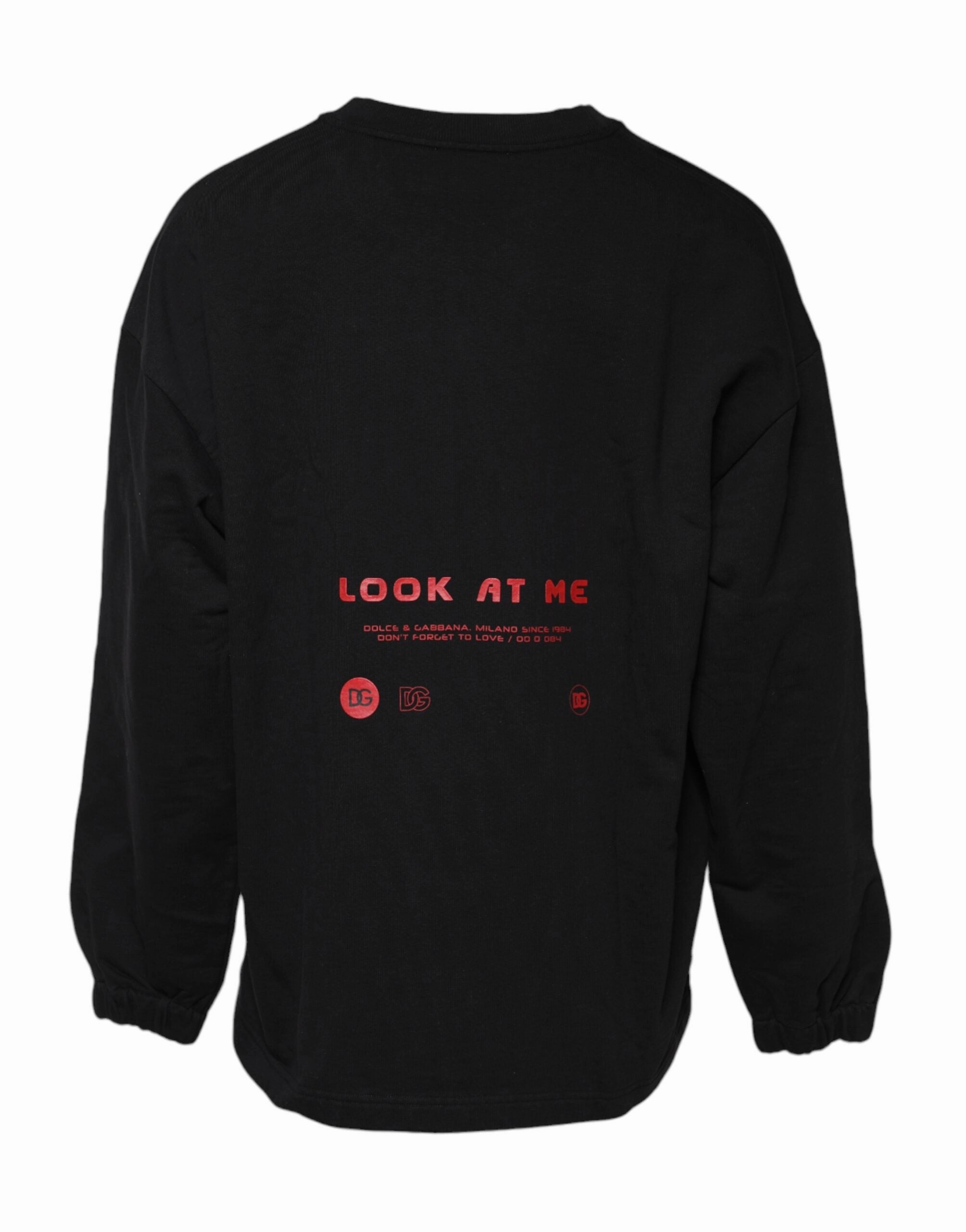 Dolce & Gabbana Cotton Graphic Print Pullover Men's Sweater