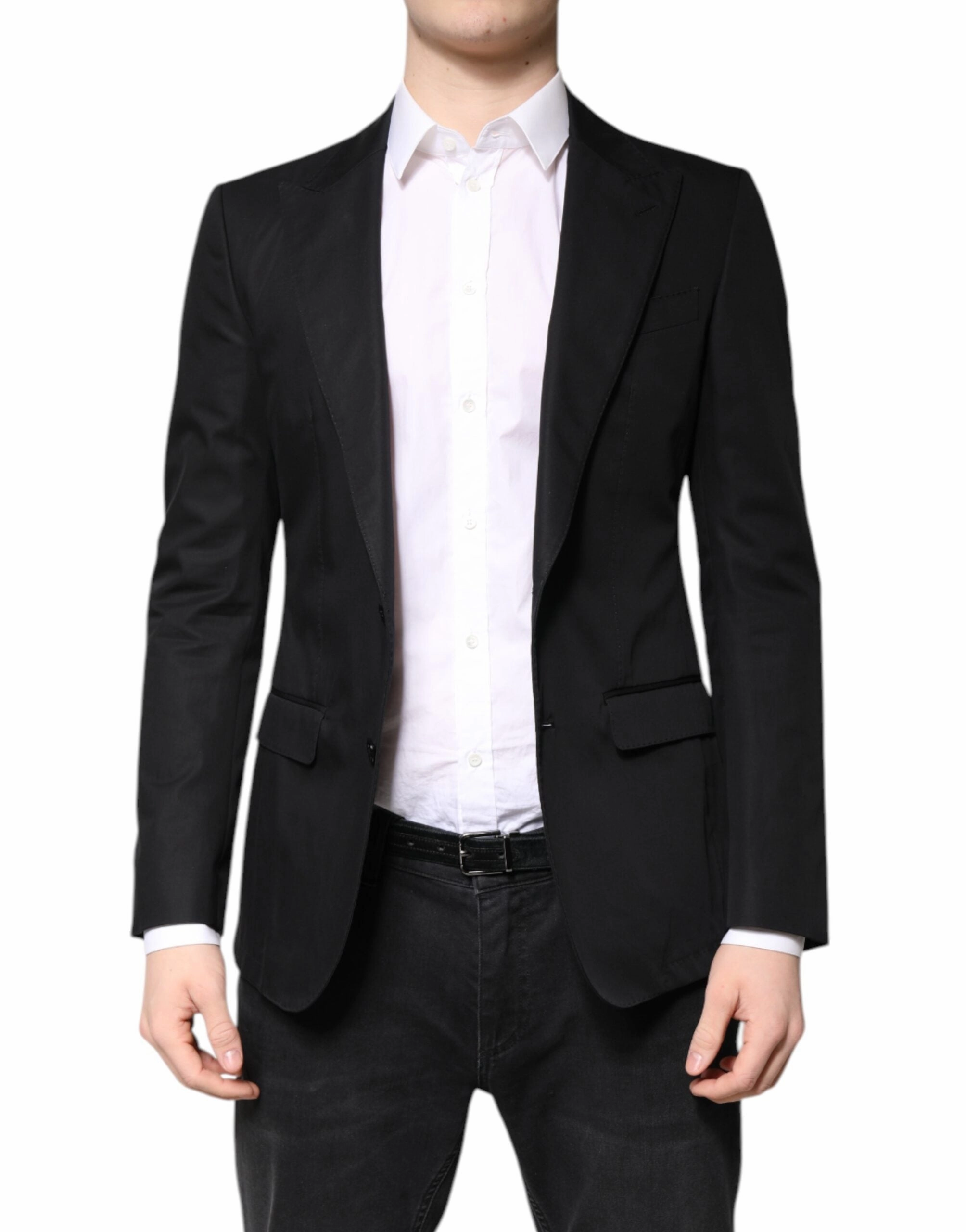 Dolce & Gabbana Cotton Single Breasted Men Coat Men's Blazer (Pre-Owned)