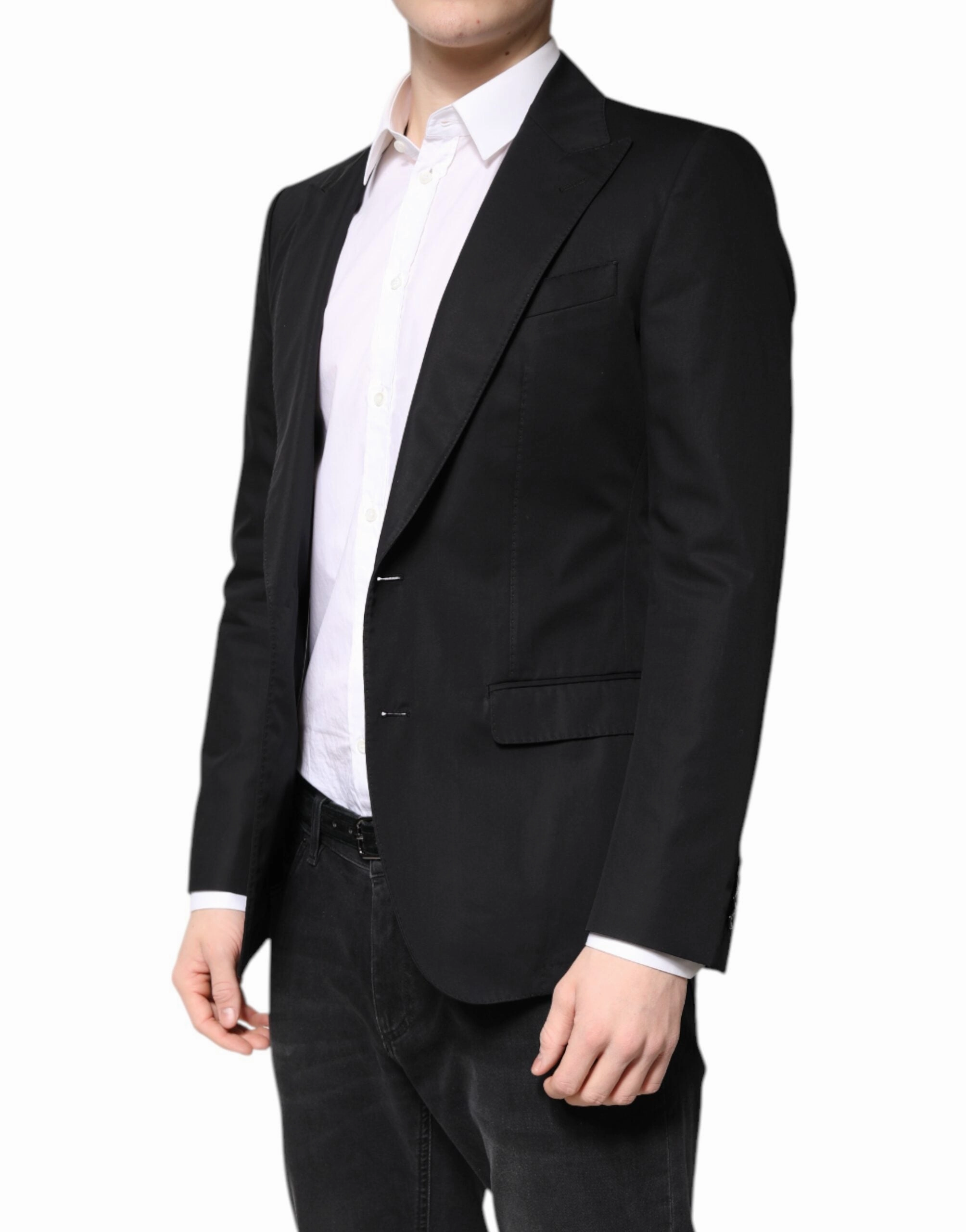 Dolce & Gabbana Cotton Single Breasted Men Coat Men's Blazer (Pre-Owned)