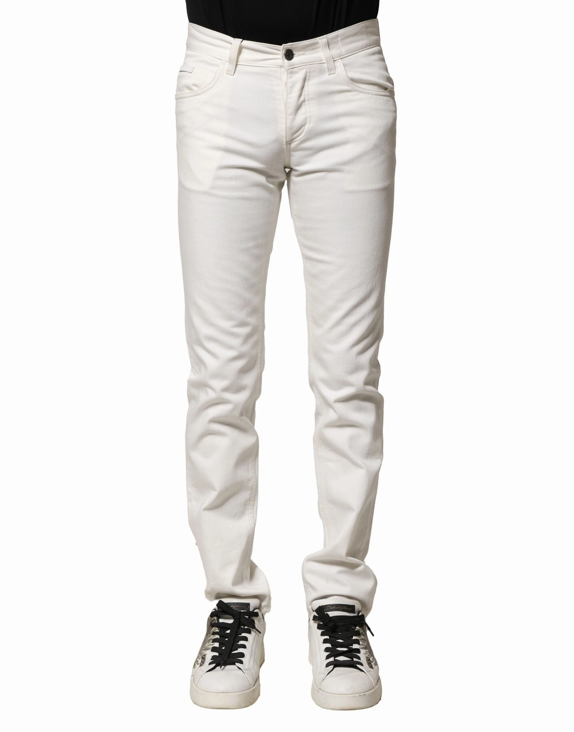 Dolce & Gabbana Cotton Skinny Men blue Men's Jeans (Pre-Owned)
