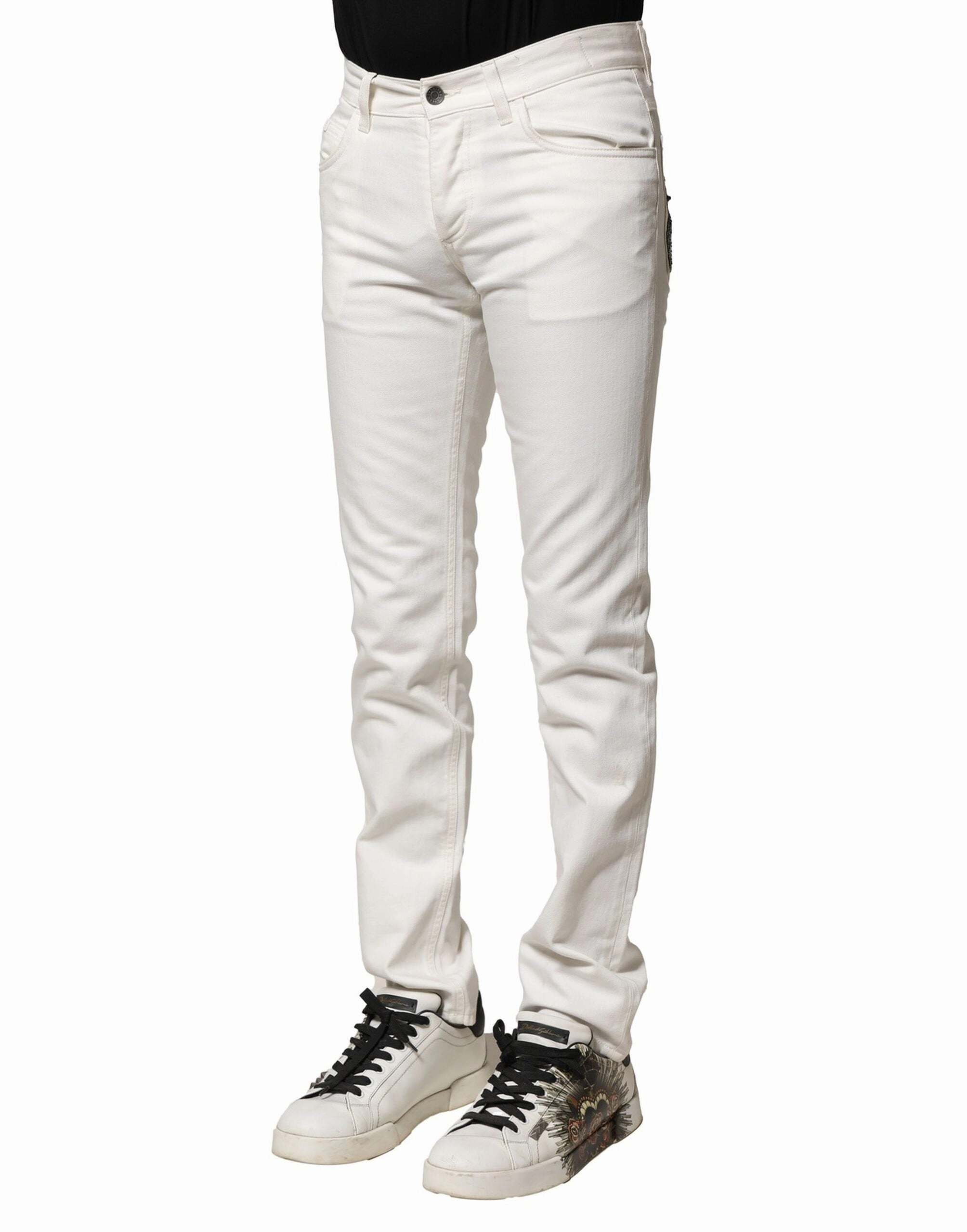 Dolce & Gabbana Cotton Skinny Men blue Men's Jeans (Pre-Owned)