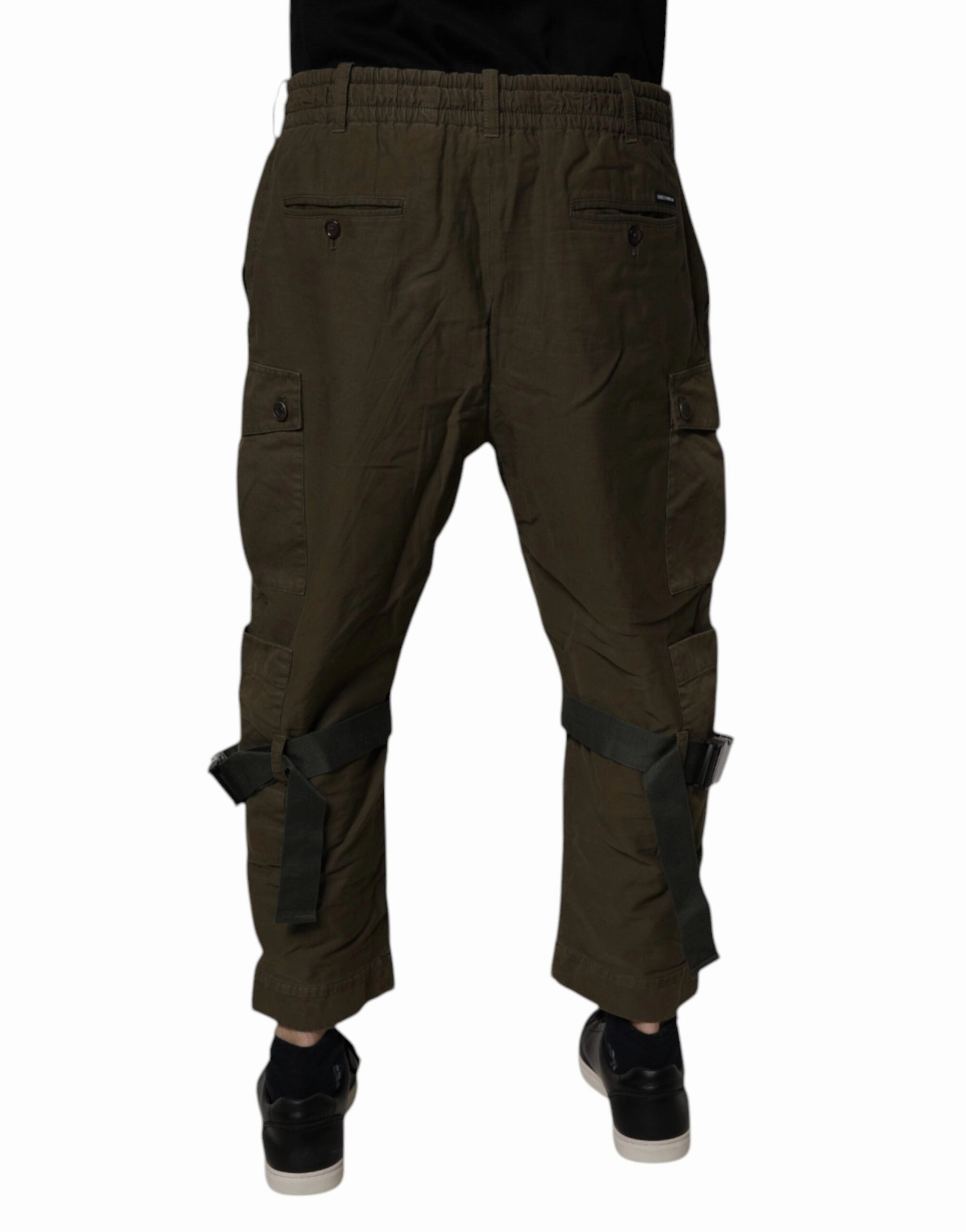 Dolce & Gabbana Cotton Stretch Cargo Men's Pants (Pre-Owned)
