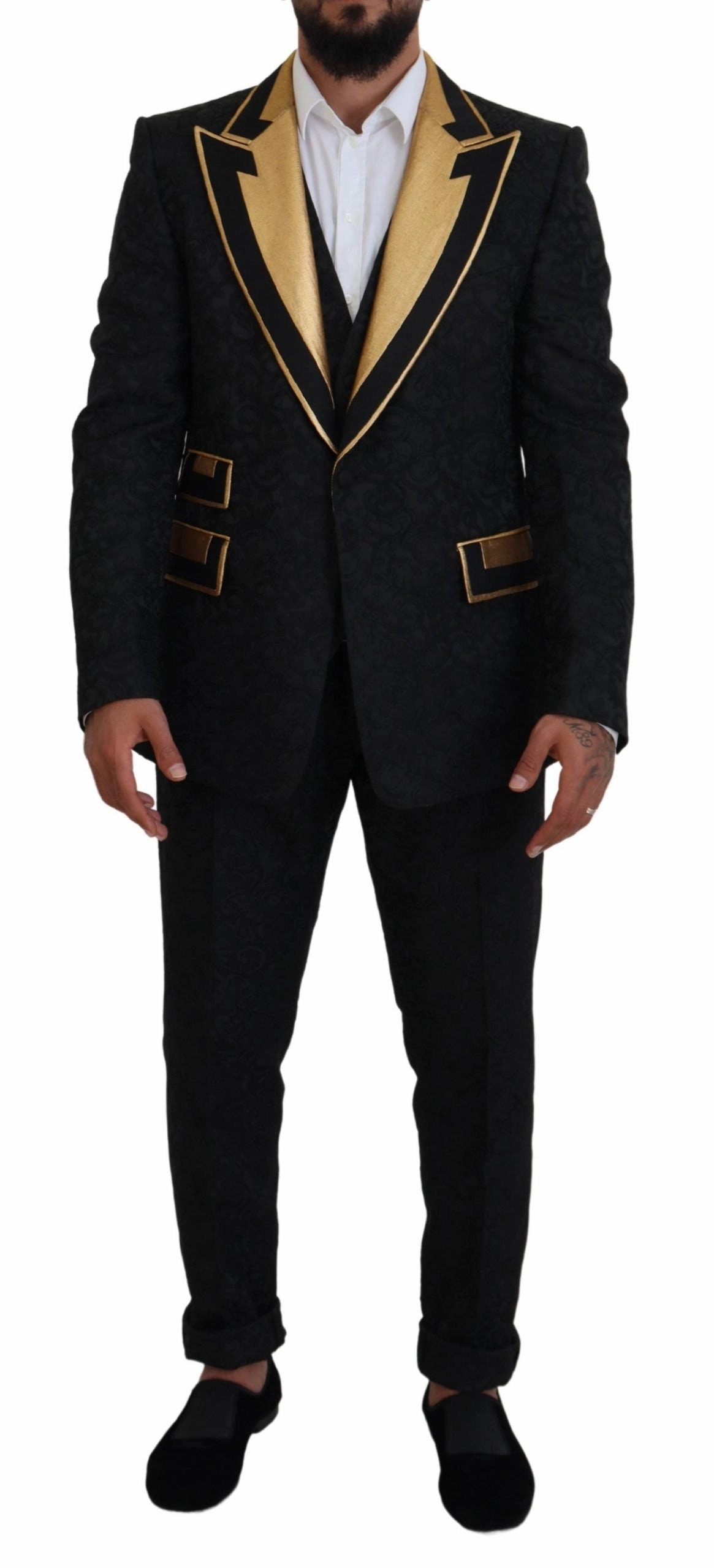 Dolce & Gabbana Elegant & gold Slim Fit 3 Piece Men's Suit