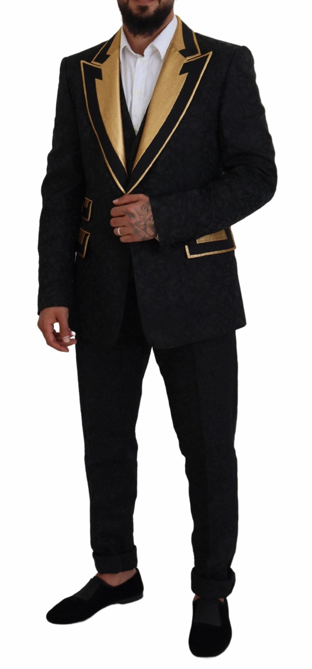 Dolce & Gabbana Elegant & gold Slim Fit 3 Piece Men's Suit