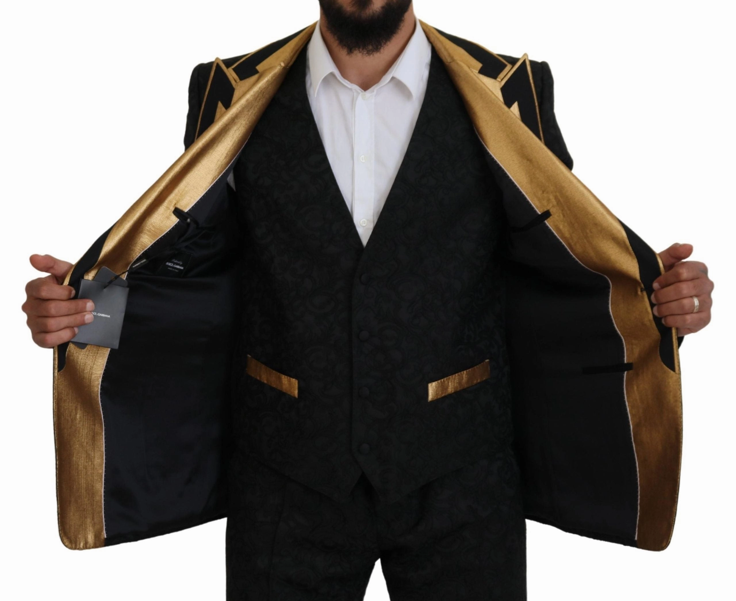 Dolce & Gabbana Elegant & gold Slim Fit 3 Piece Men's Suit
