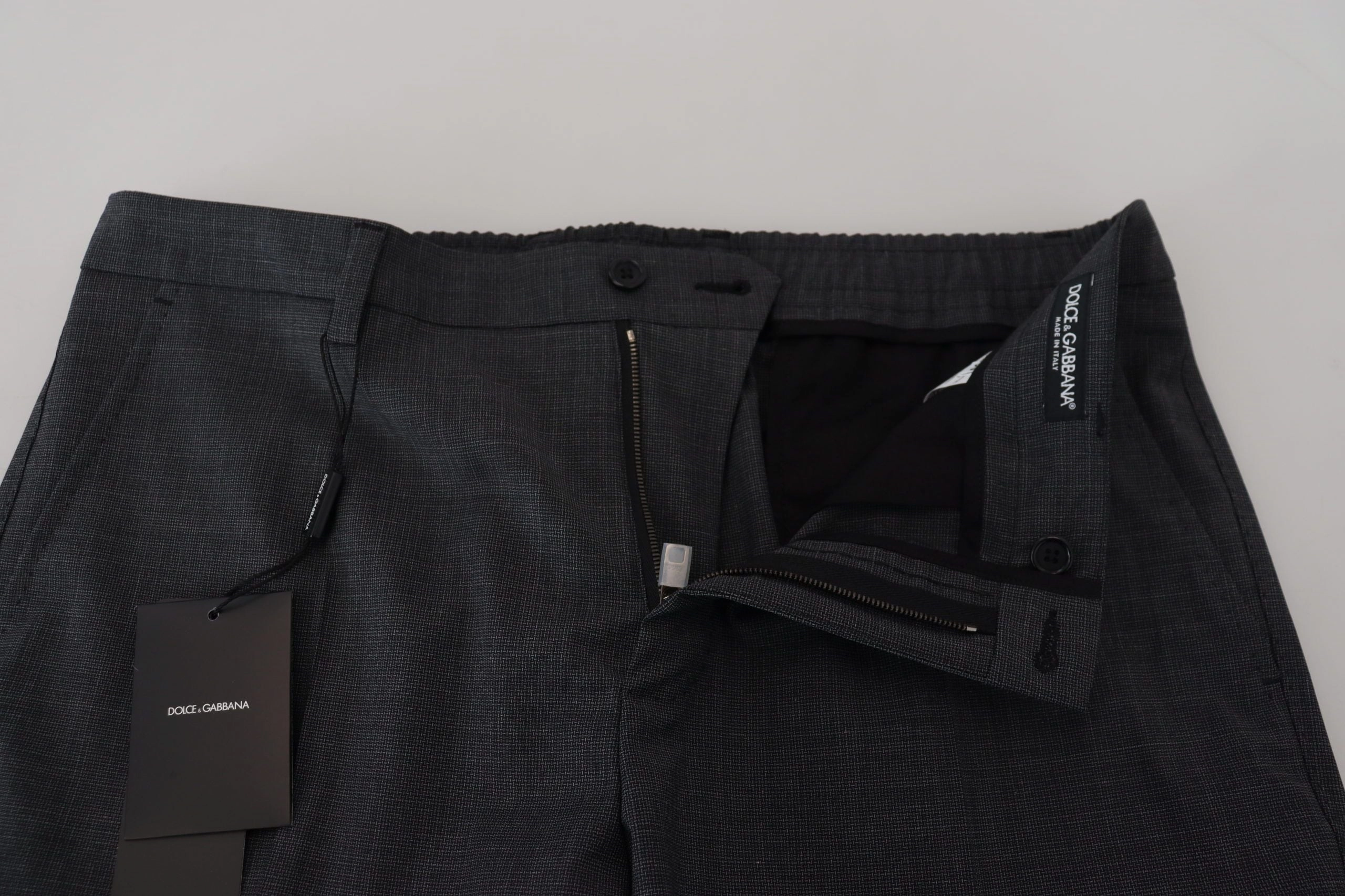 Dolce & Gabbana Elegant Checke Slim Fit Cargo Men's Pants