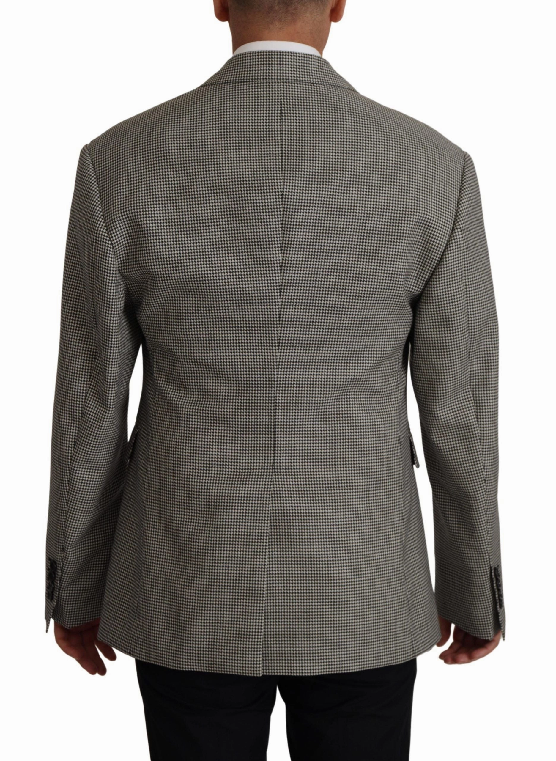 Dolce & Gabbana Elegant Checke Wool Men's Blazer