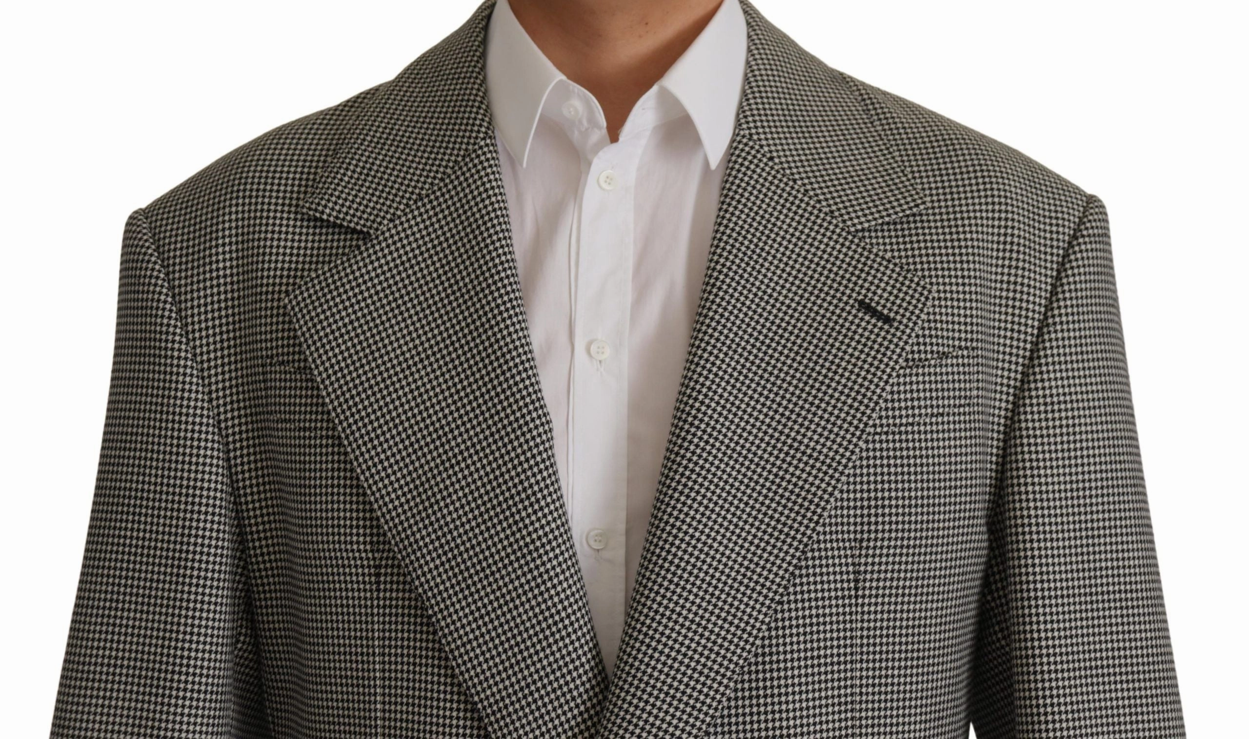 Dolce & Gabbana Elegant Checke Wool Men's Blazer