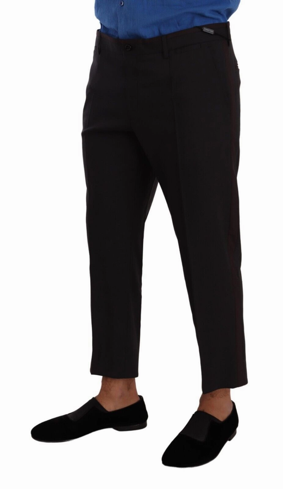 Dolce & Gabbana Elegant Cropped Wool Stretch Men's Pants