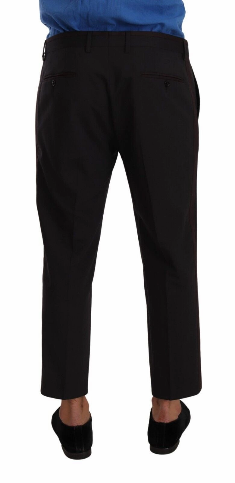 Dolce & Gabbana Elegant Cropped Wool Stretch Men's Pants