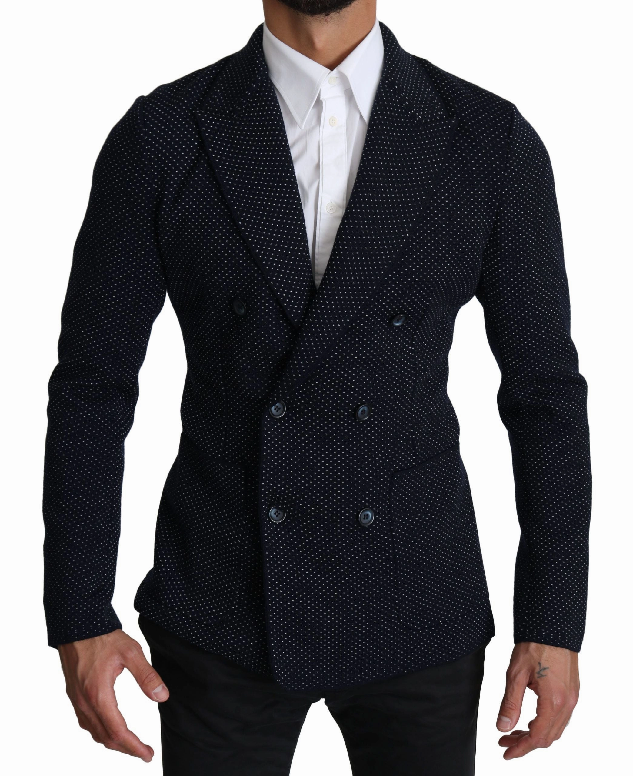 Dolce & Gabbana Elegant  Dotted Slim-Fit Men's Blazer