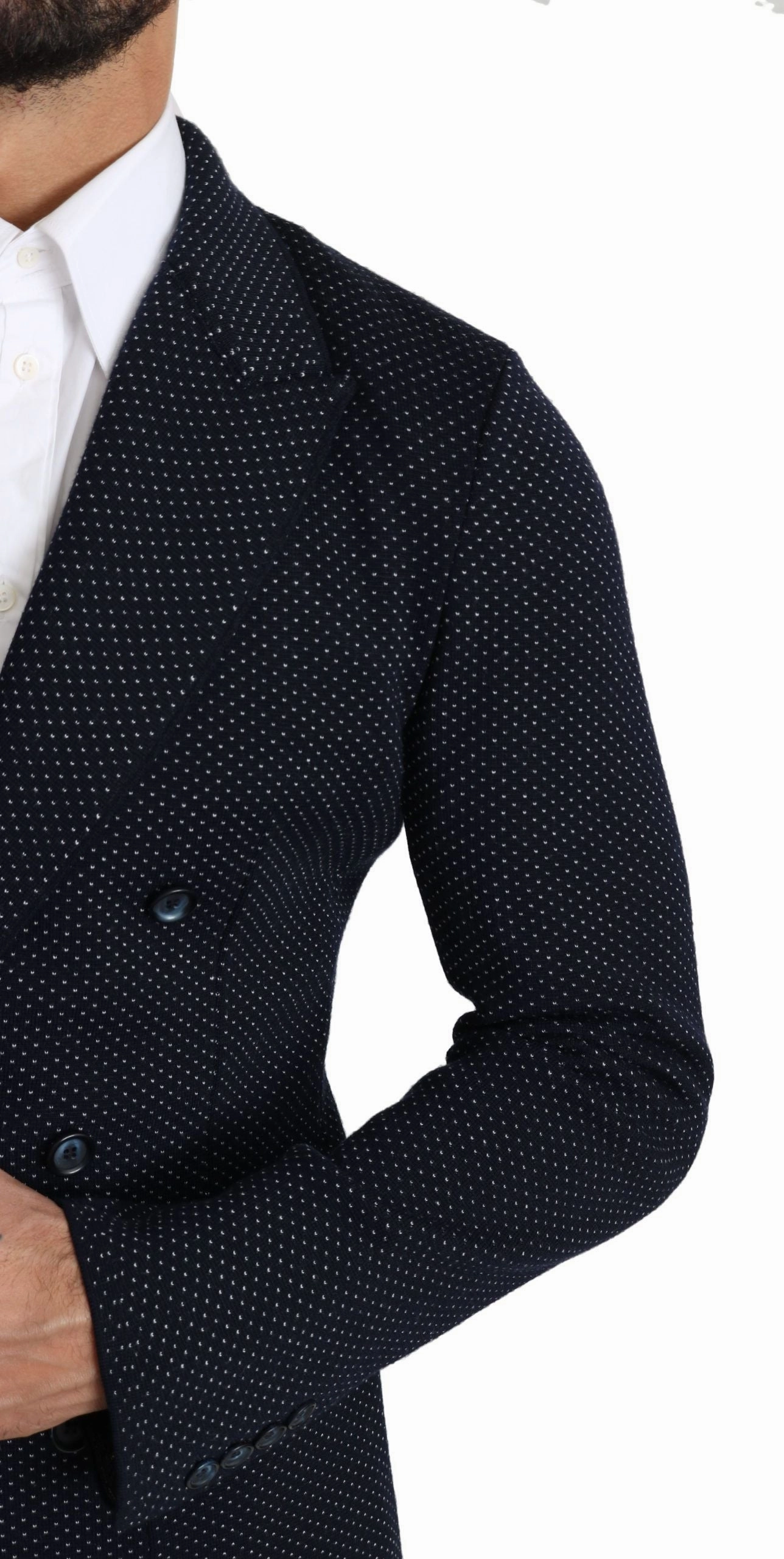 Dolce & Gabbana Elegant  Dotted Slim-Fit Men's Blazer