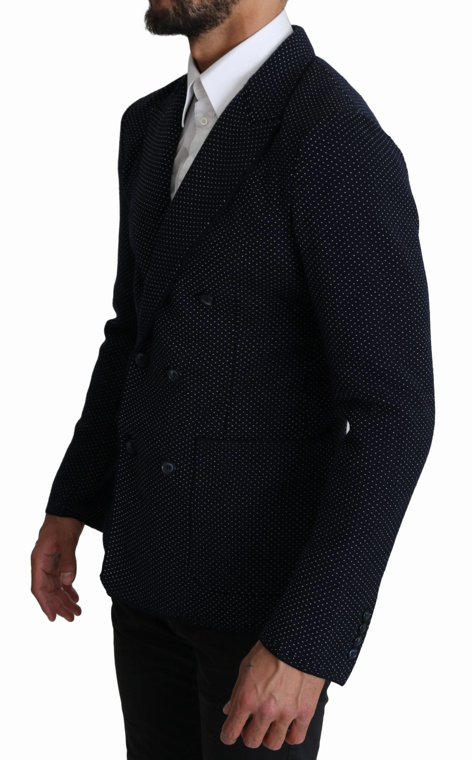 Dolce & Gabbana Elegant  Dotted Slim-Fit Men's Blazer