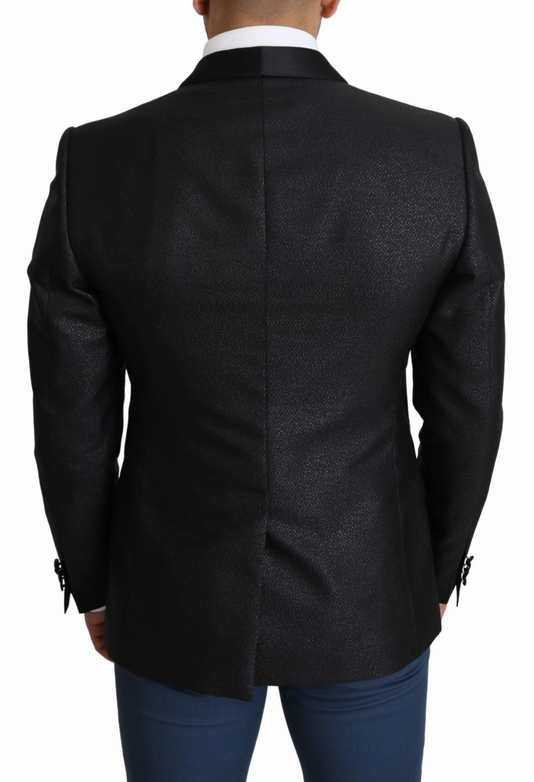 Dolce & Gabbana Elegant Jacquard Slim Fit Men's Blazer