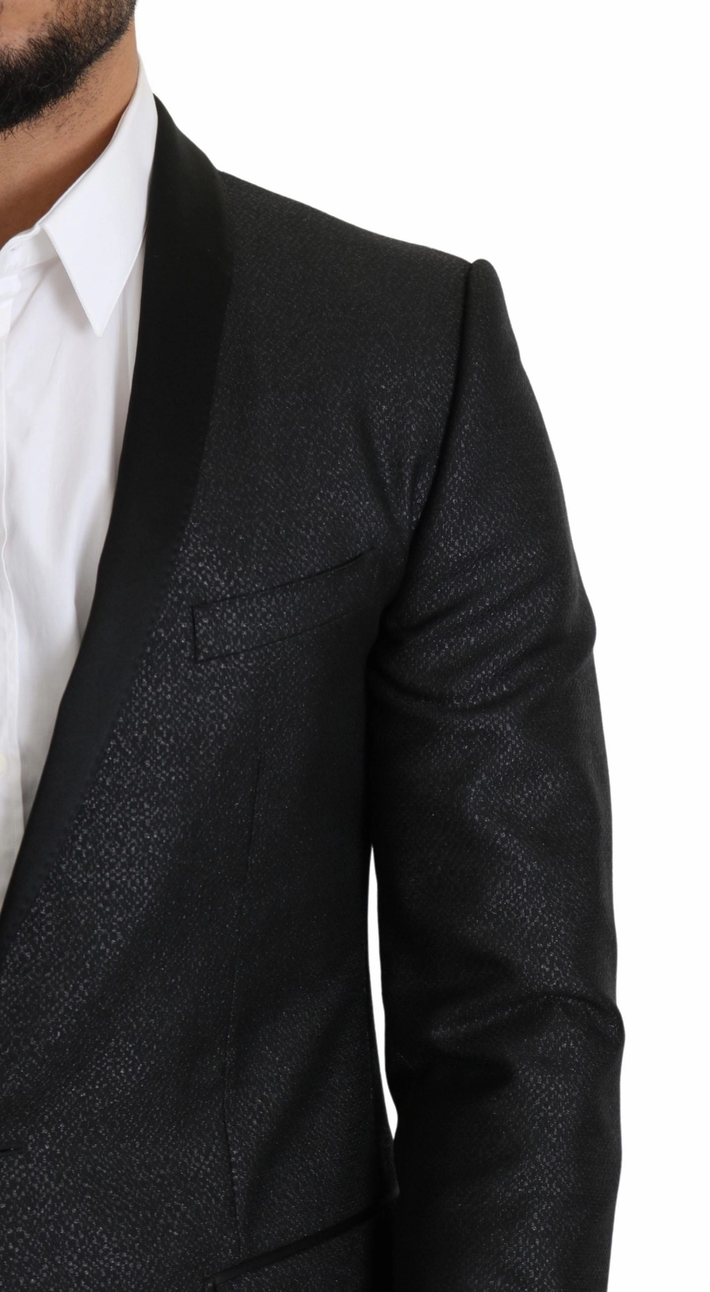 Dolce & Gabbana Elegant Jacquard Slim Fit Men's Blazer