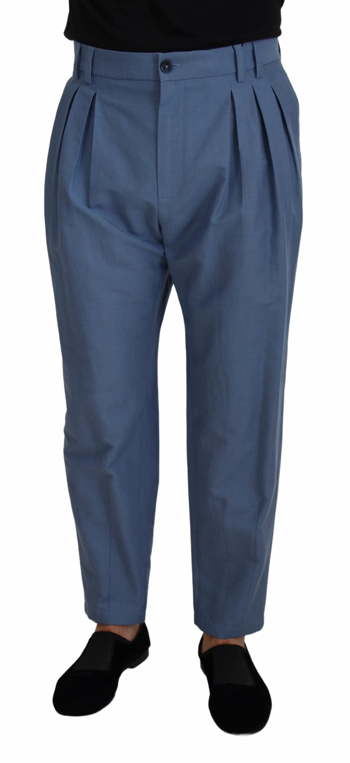 Dolce & Gabbana Elegant Linen-Cotton Men's Pants