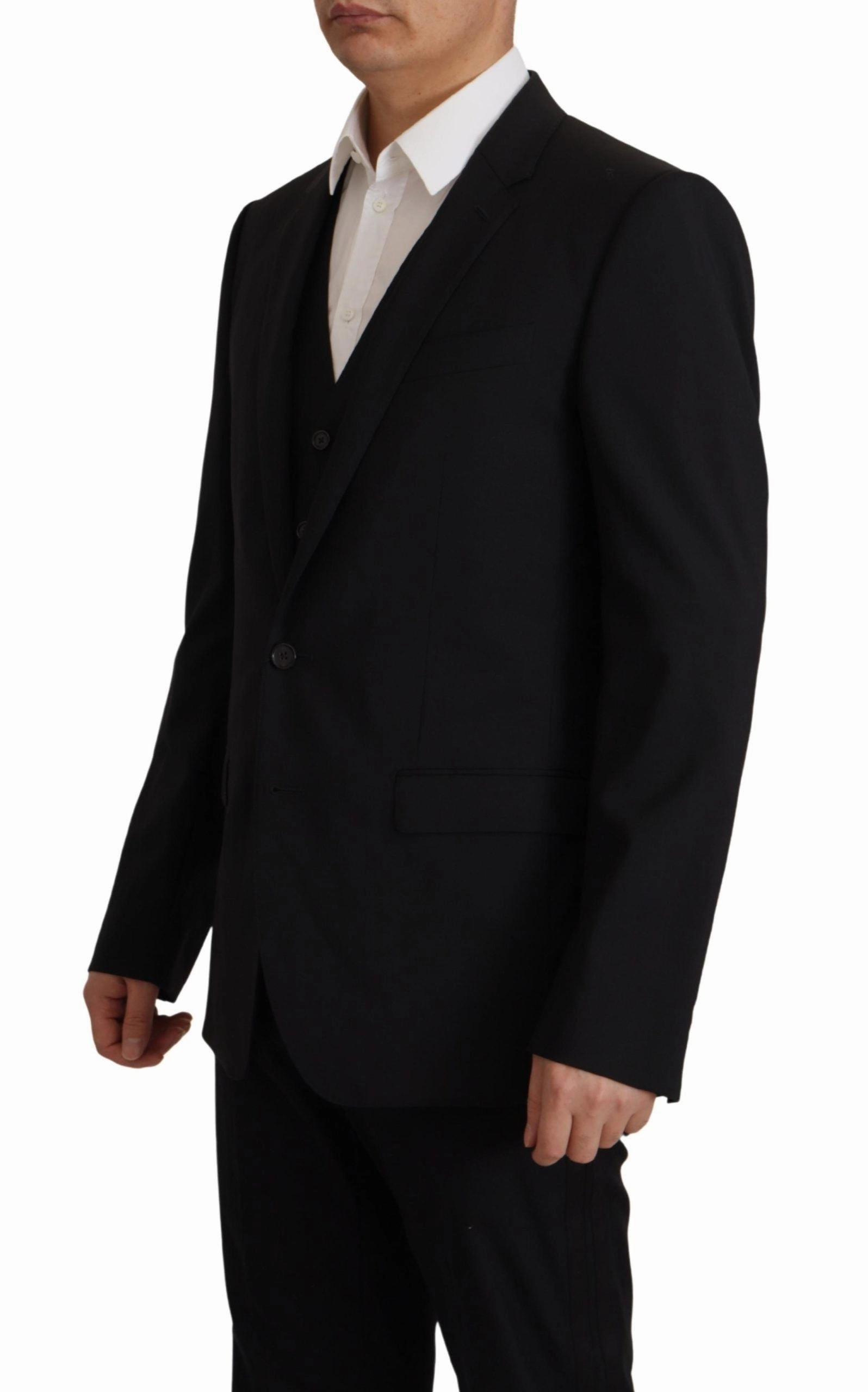 Dolce & Gabbana Elegant Martini Blazer and Vest Men's Ensemble