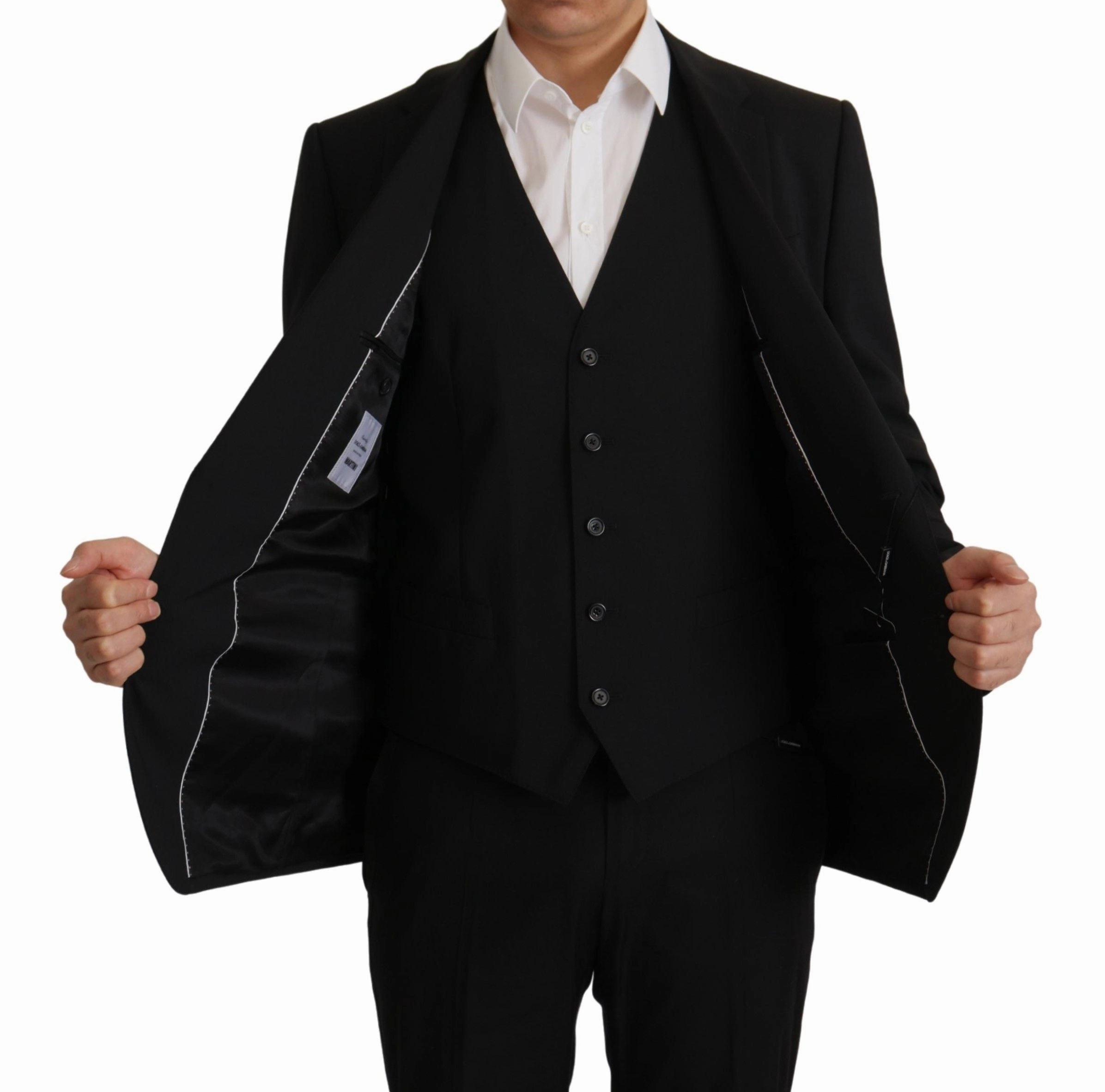 Dolce & Gabbana Elegant Martini Blazer and Vest Men's Ensemble