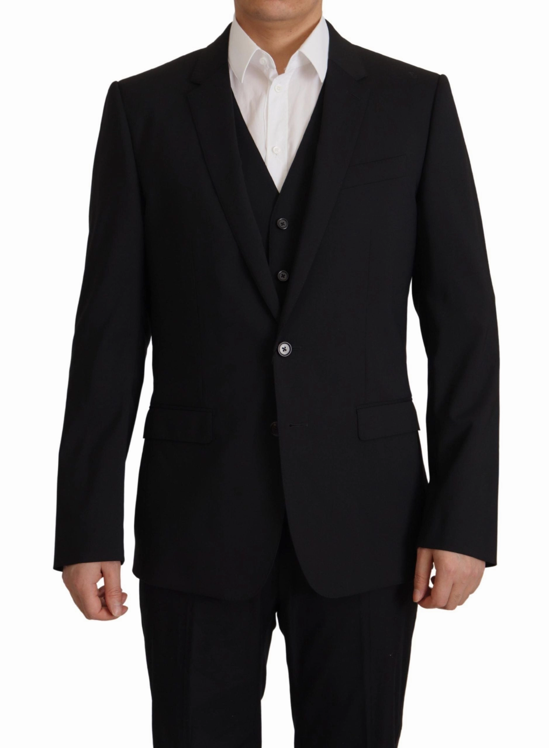 Dolce & Gabbana Elegant Martini Blazer and Vest Men's Ensemble