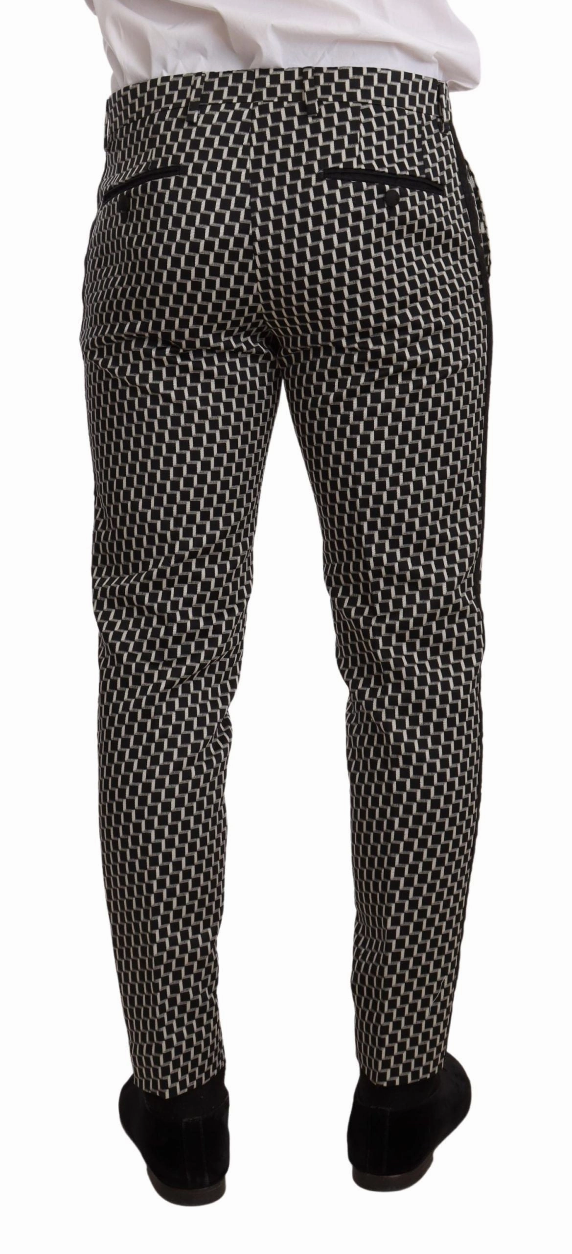 Dolce & Gabbana Elegant Martini Check Three-Piece Men's Suit