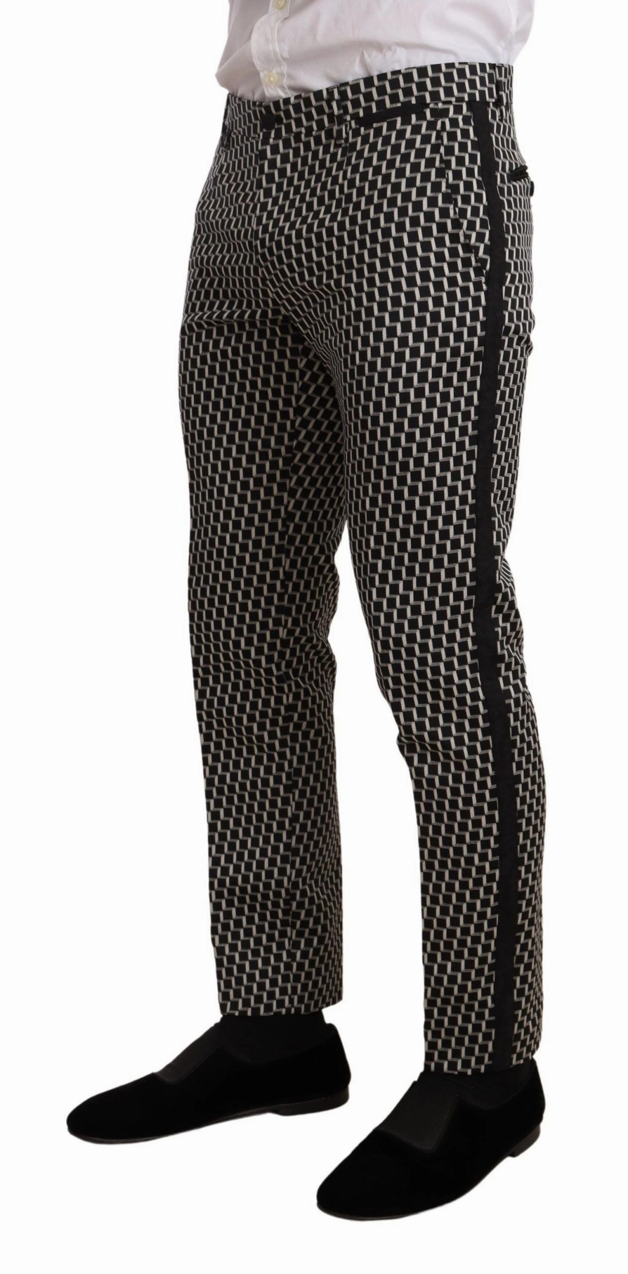 Dolce & Gabbana Elegant Martini Check Three-Piece Men's Suit