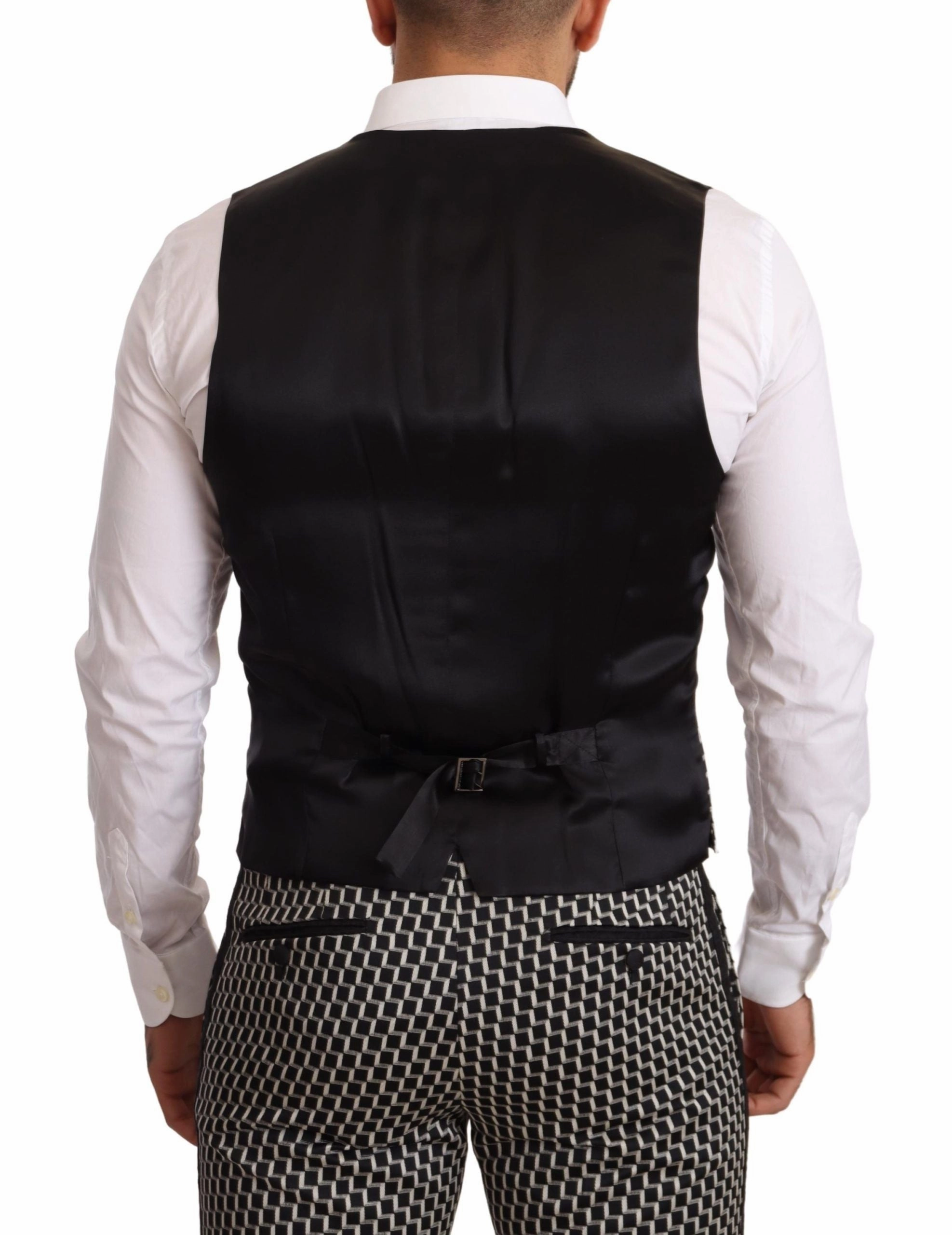 Dolce & Gabbana Elegant Martini Check Three-Piece Men's Suit