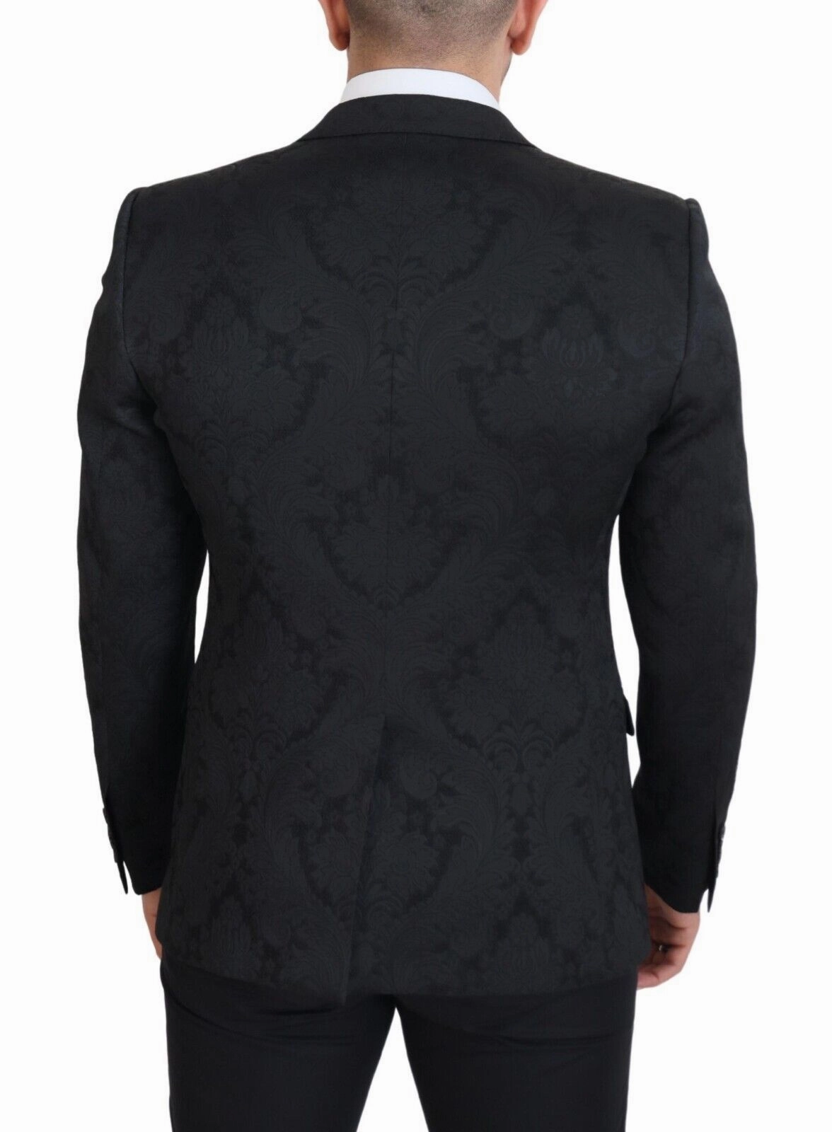 Dolce & Gabbana Elegant Martini Suit Jacket & Vest Men's Ensemble