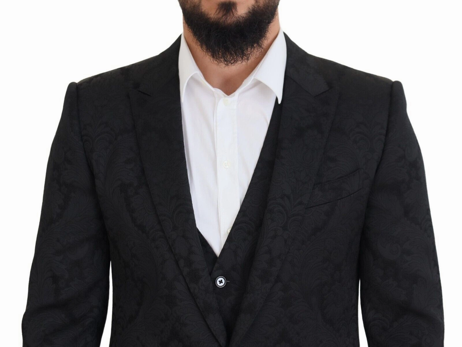 Dolce & Gabbana Elegant Martini Suit Jacket & Vest Men's Ensemble