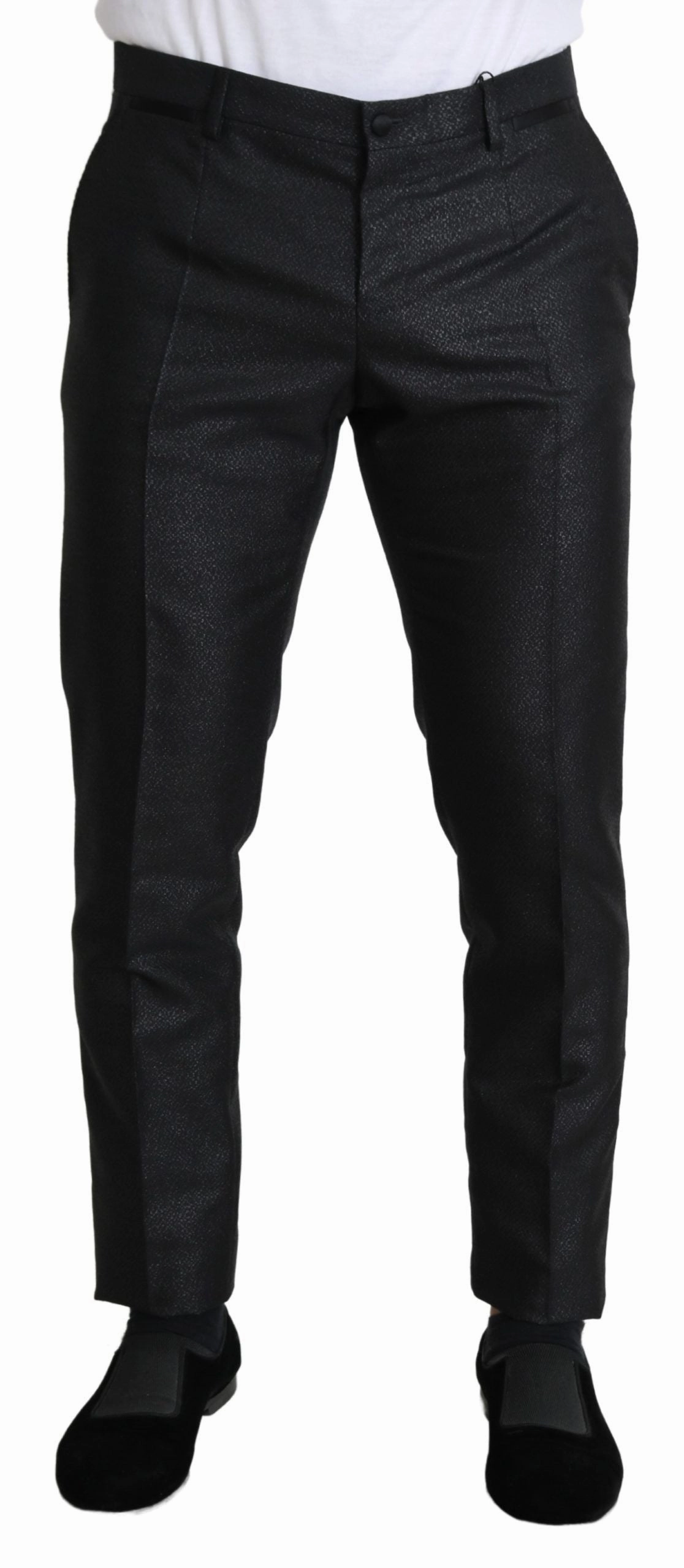 Dolce & Gabbana Elegant Metallic Dress Men's Pants
