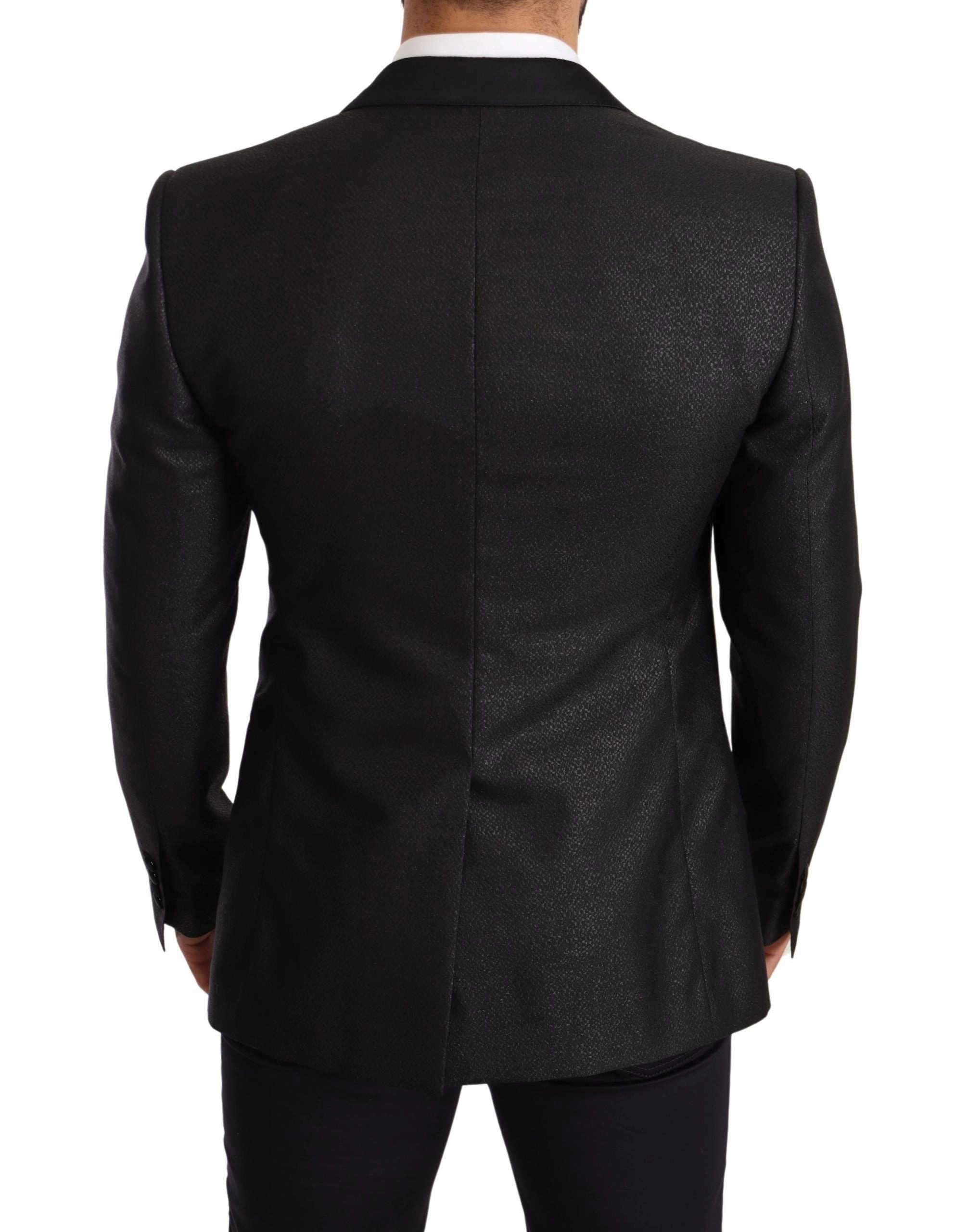 Dolce & Gabbana Elegant Metallic Slim Fit Blazer Men's Jacket