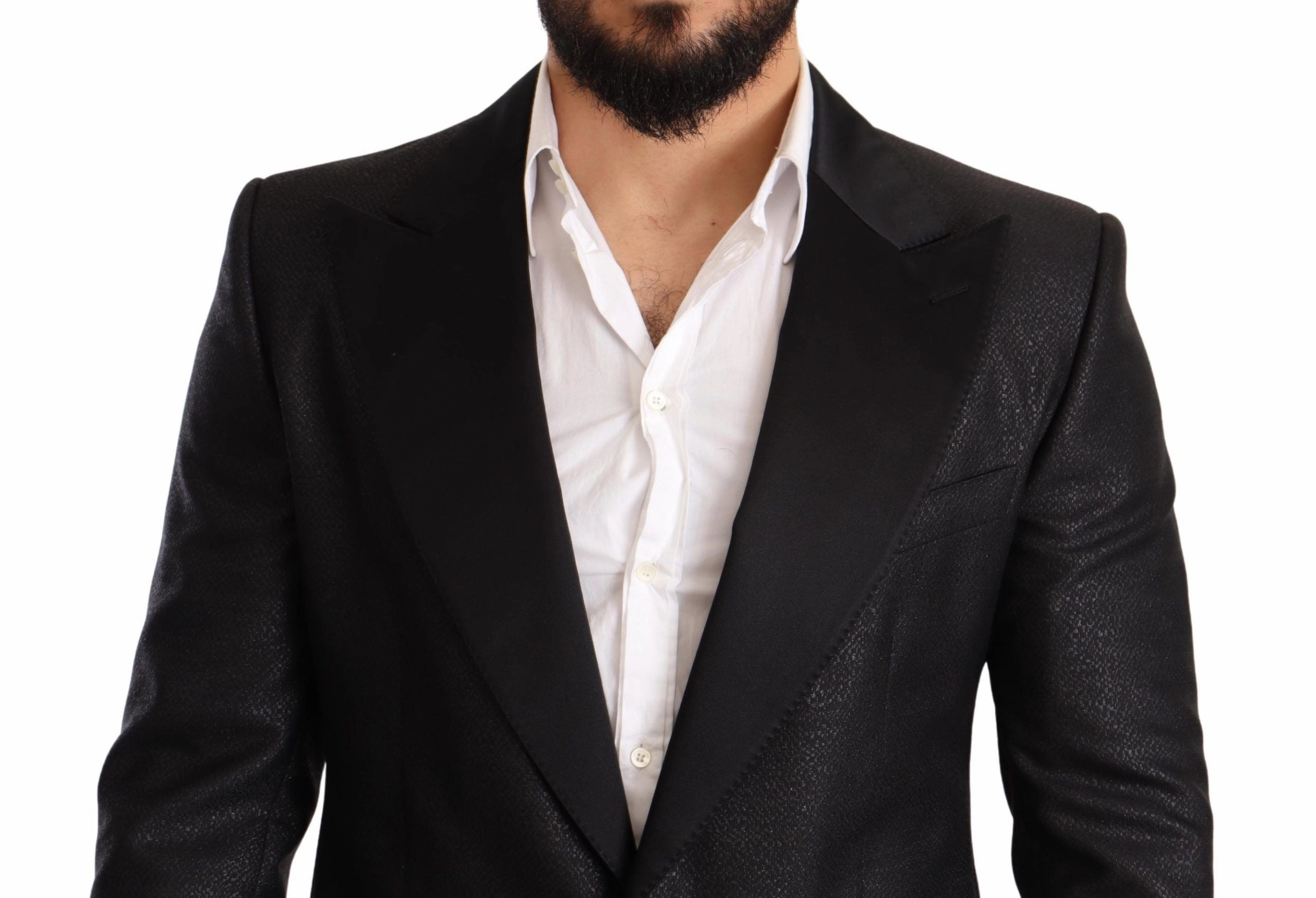 Dolce & Gabbana Elegant Metallic Slim Fit Blazer Men's Jacket
