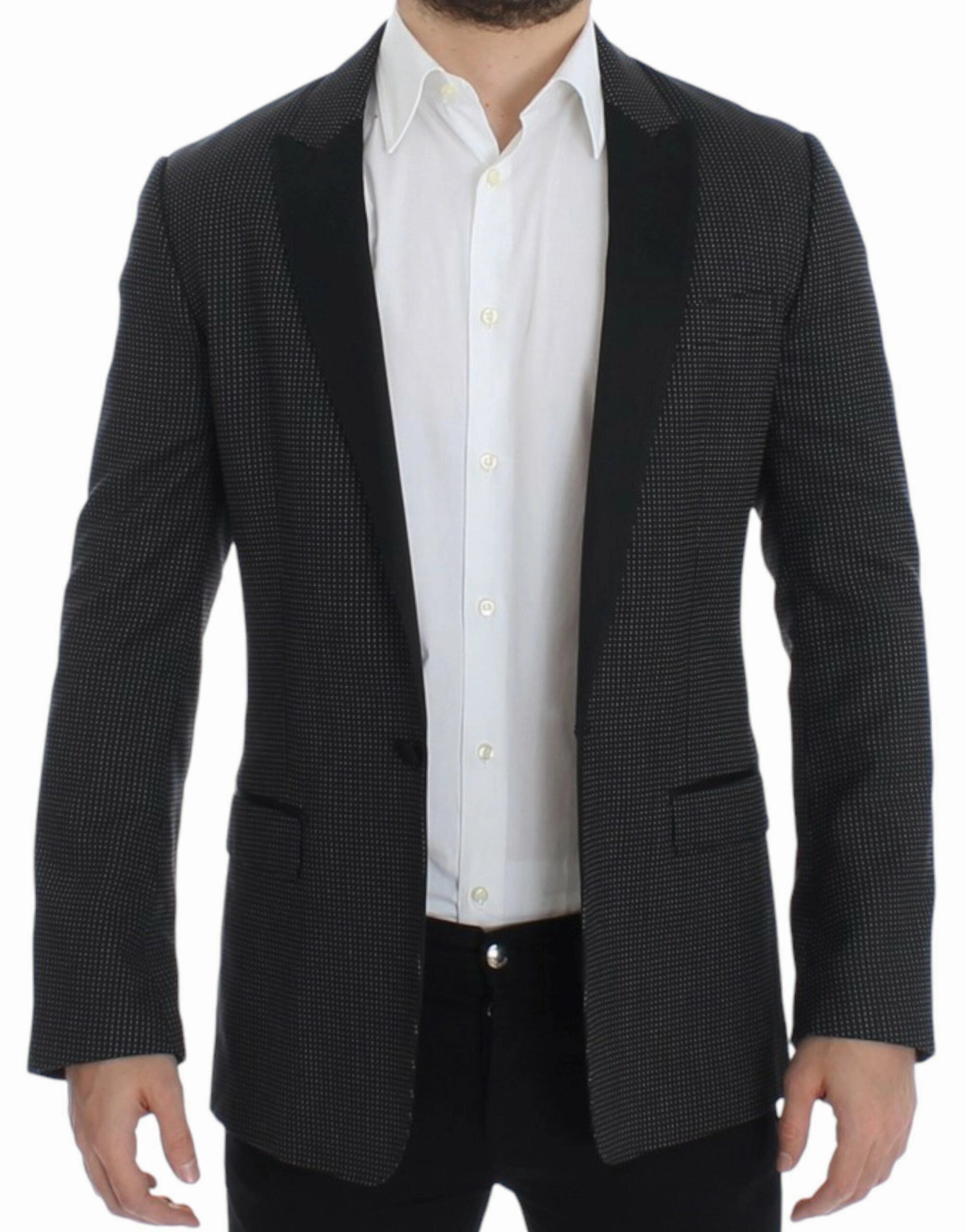 Dolce & Gabbana Elegant Polka Dotted Slim Fit Men's Blazer