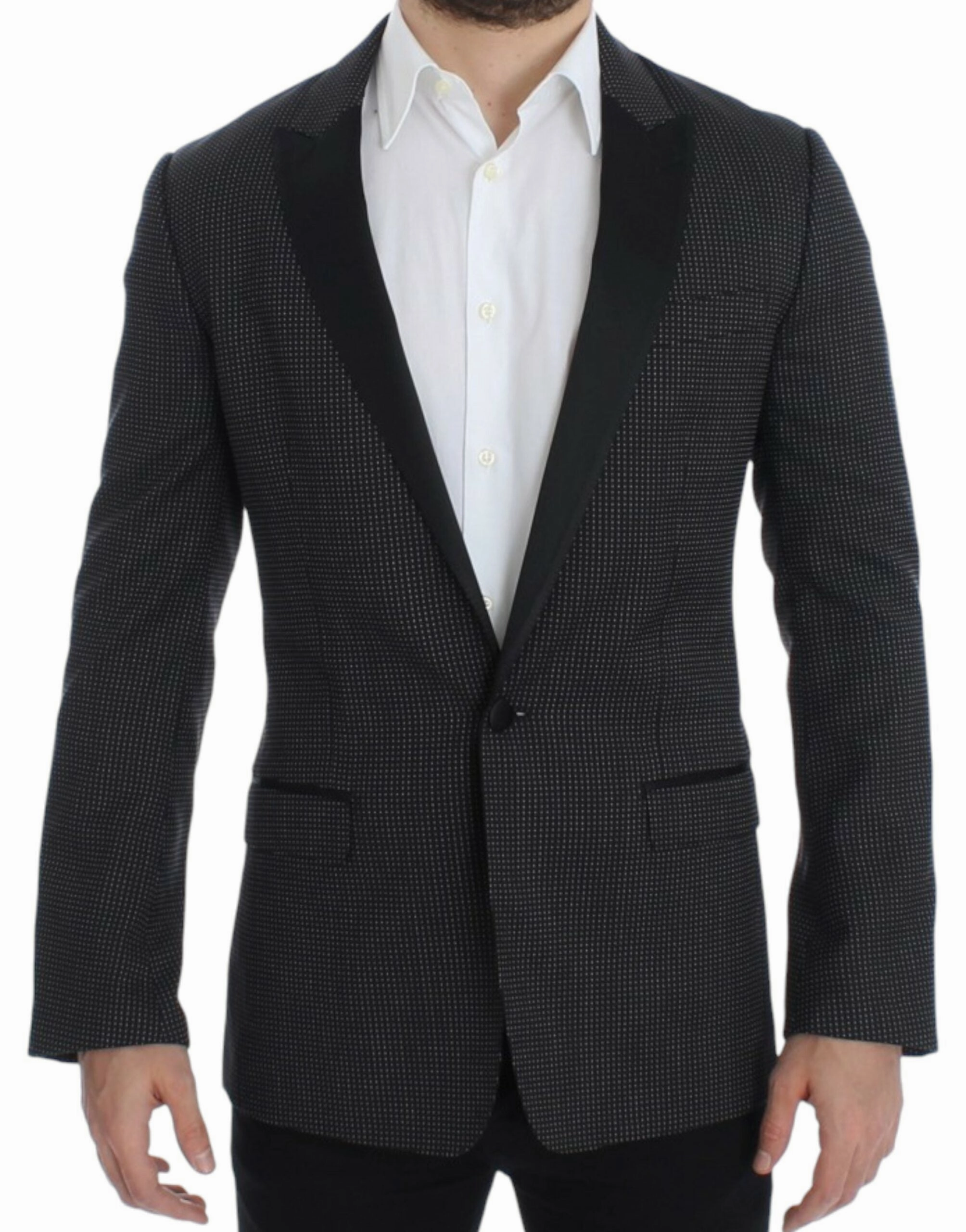 Dolce & Gabbana Elegant Polka Dotted Slim Fit Men's Blazer