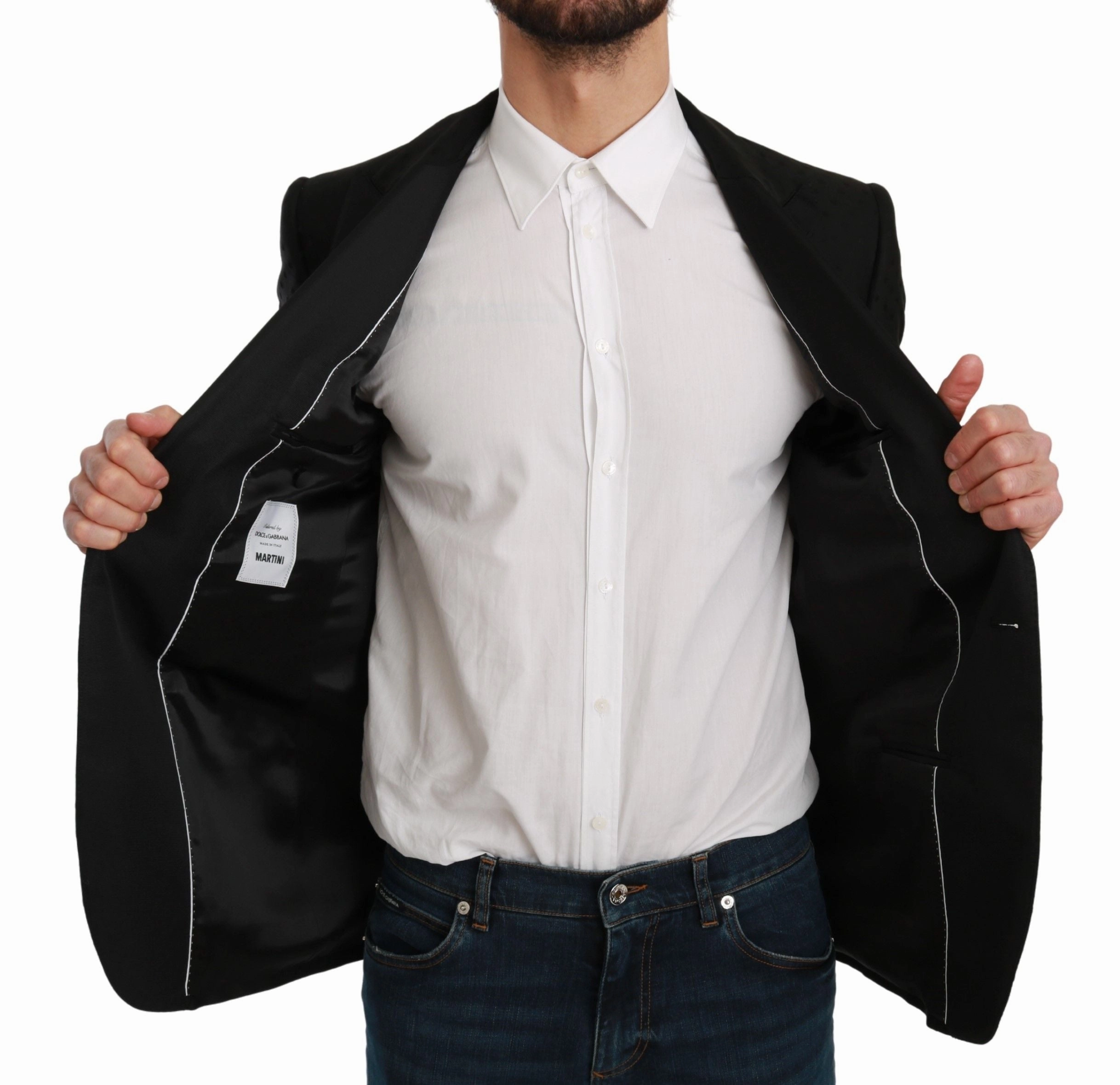 Dolce & Gabbana Elegant Polka Dotted Wool Blend Men's Blazer