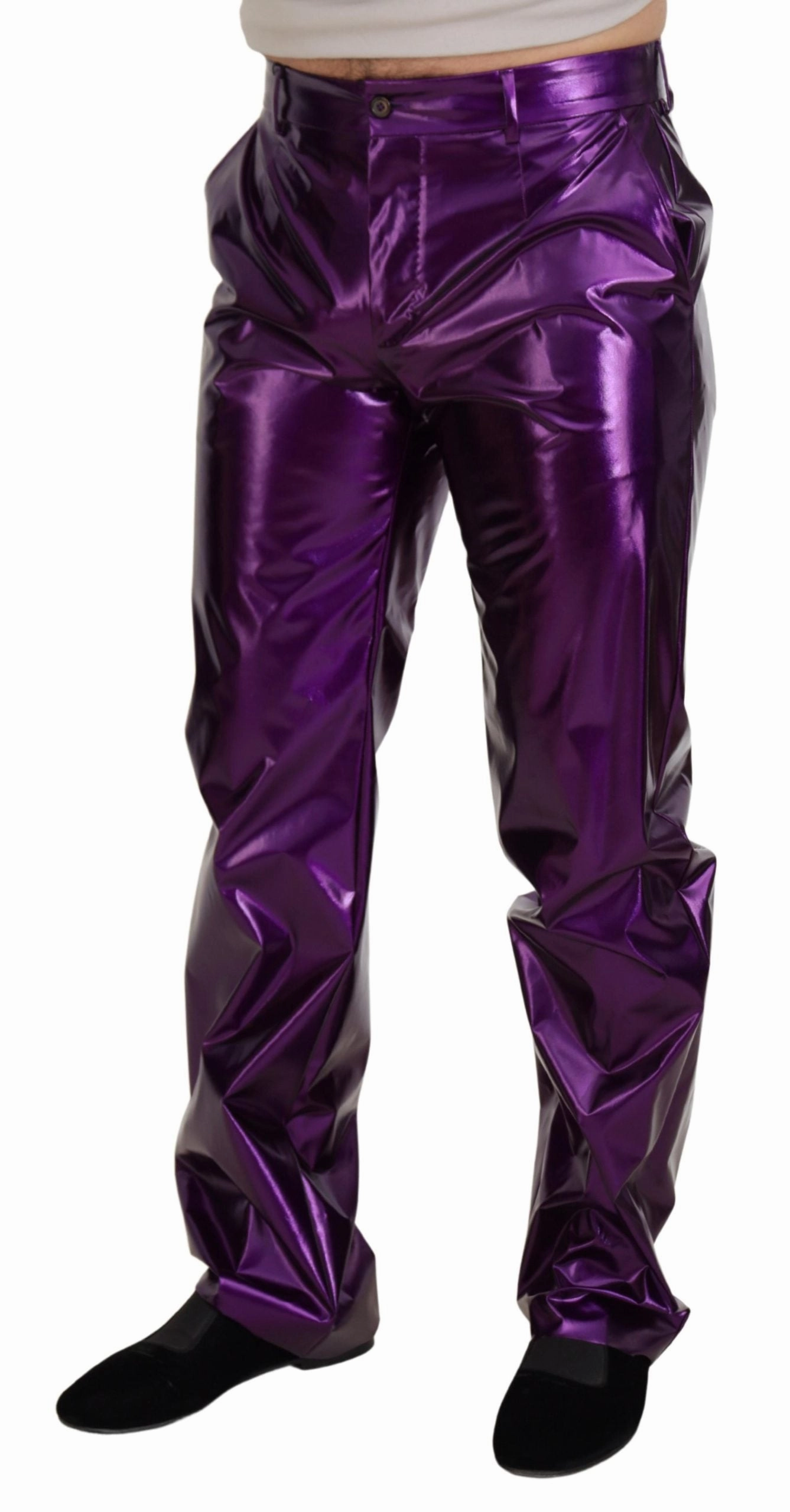 Dolce & Gabbana Elegant Shining Straight Fit Men's Pants
