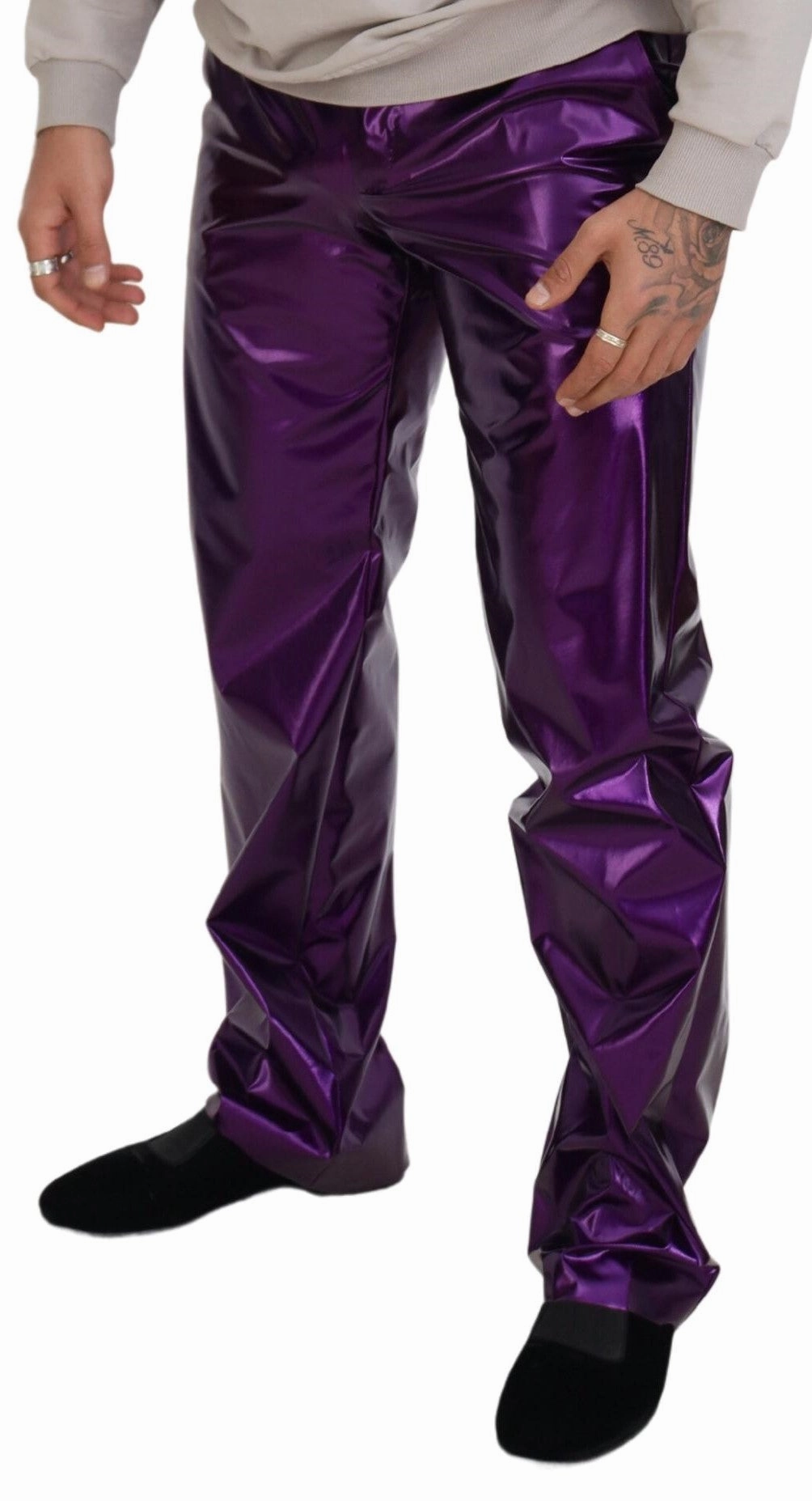 Dolce & Gabbana Elegant Shining Straight Fit Men's Pants